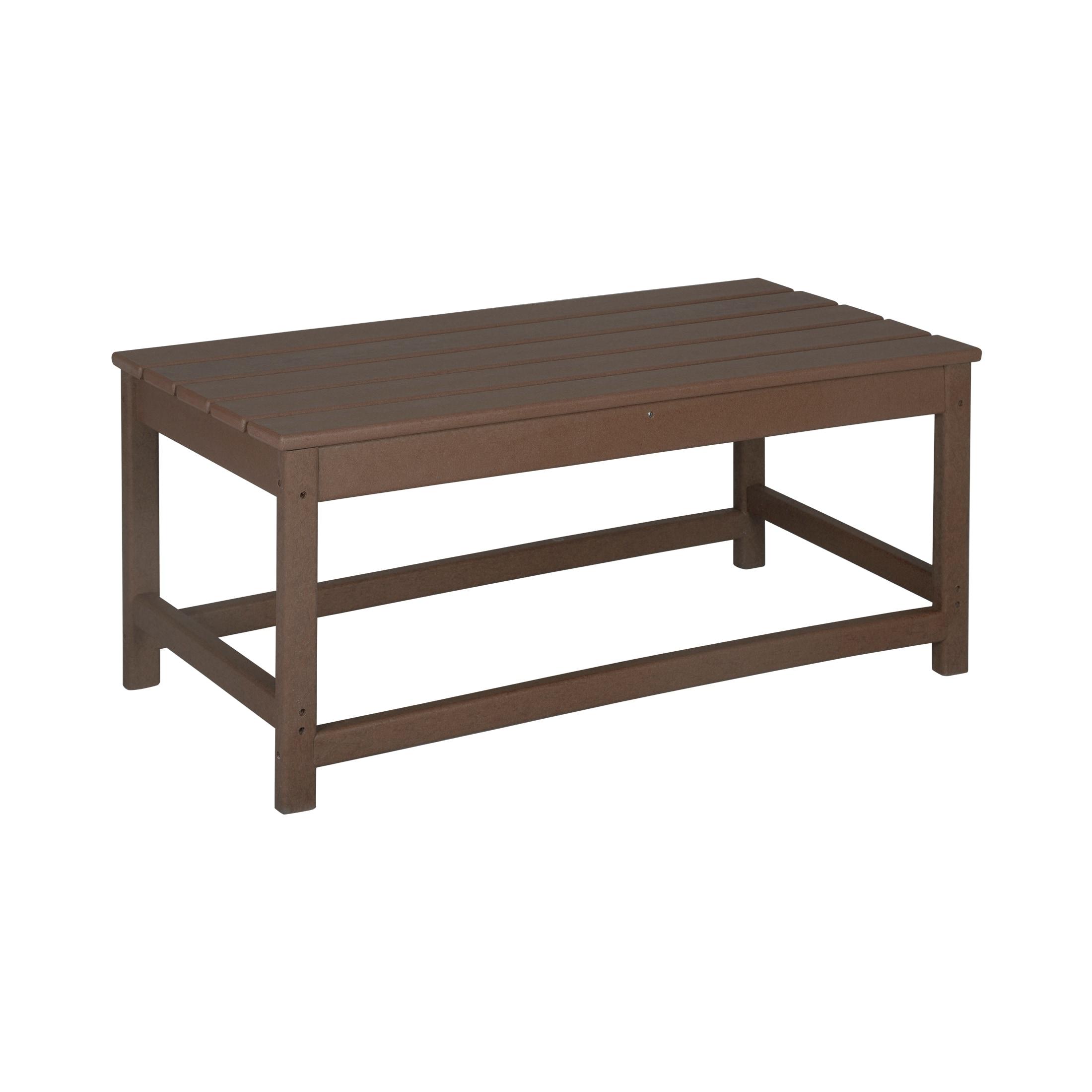 Polytrends  Laguna Hdpe All Weather Outdoor Patio Coffee And Side Tables (3-Piece Set) Dark Brown