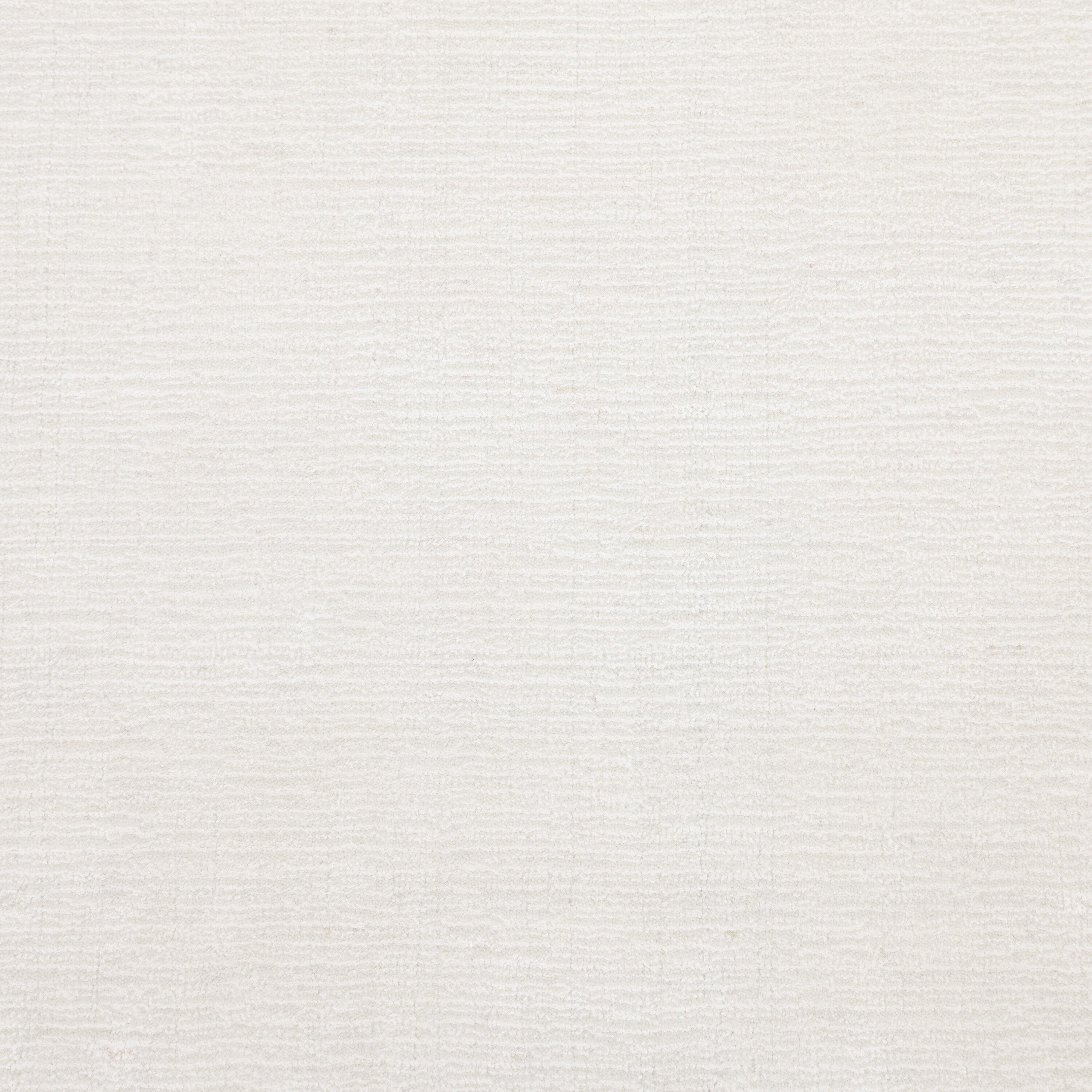 Elegant Handmade Ivory Stripe Wool & Viscose 10' x 14' Area Rug