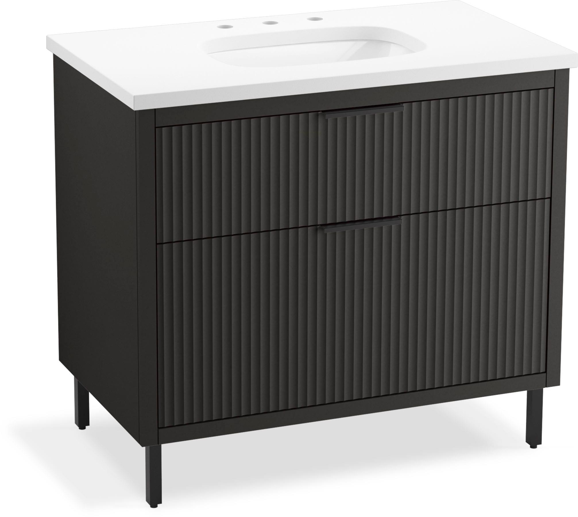 Spacity 36 In. Wall-Hung Bathroom Vanity Cabinet With Sink And Quartz Top