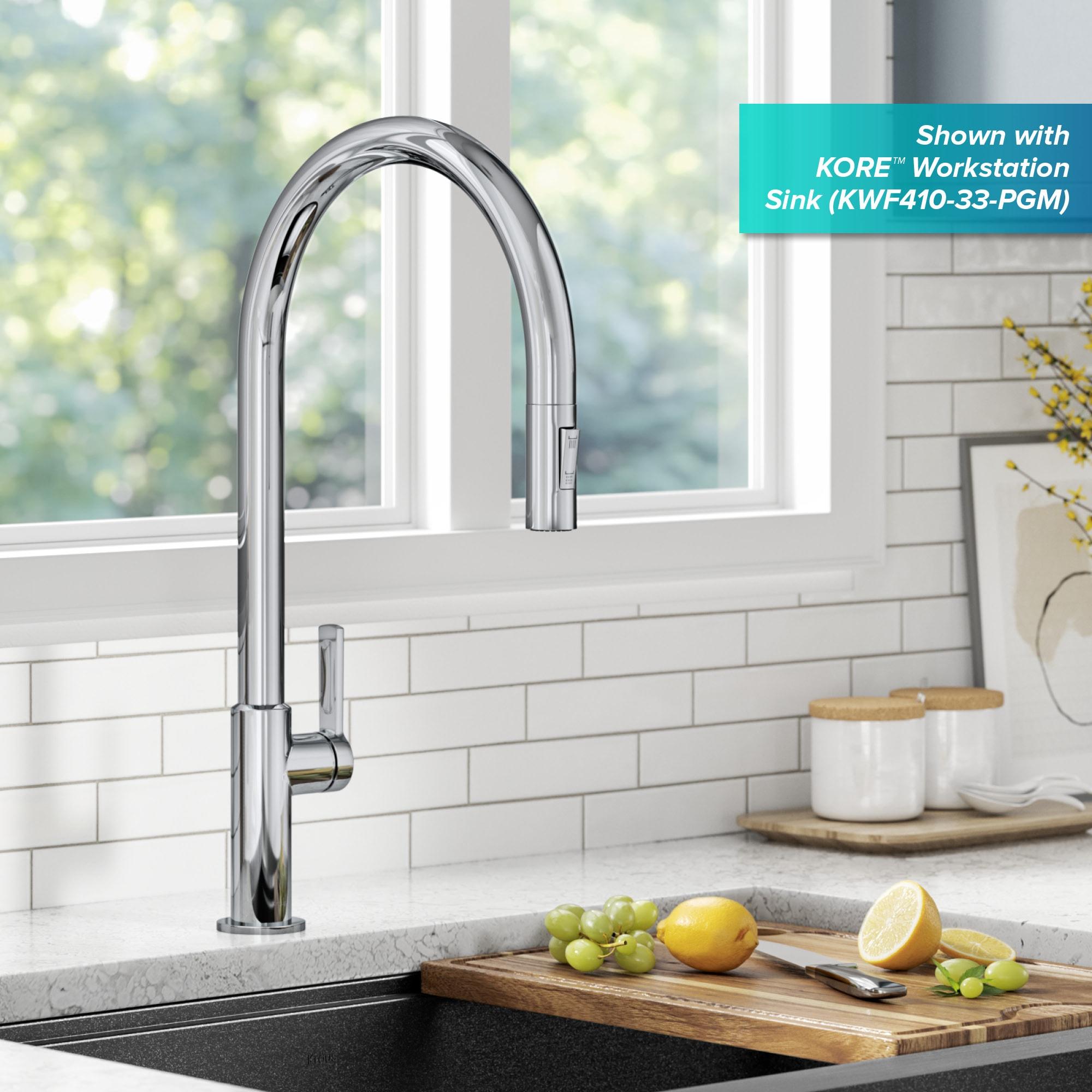 Oletto Pull Down Single Handle Kitchen Faucet