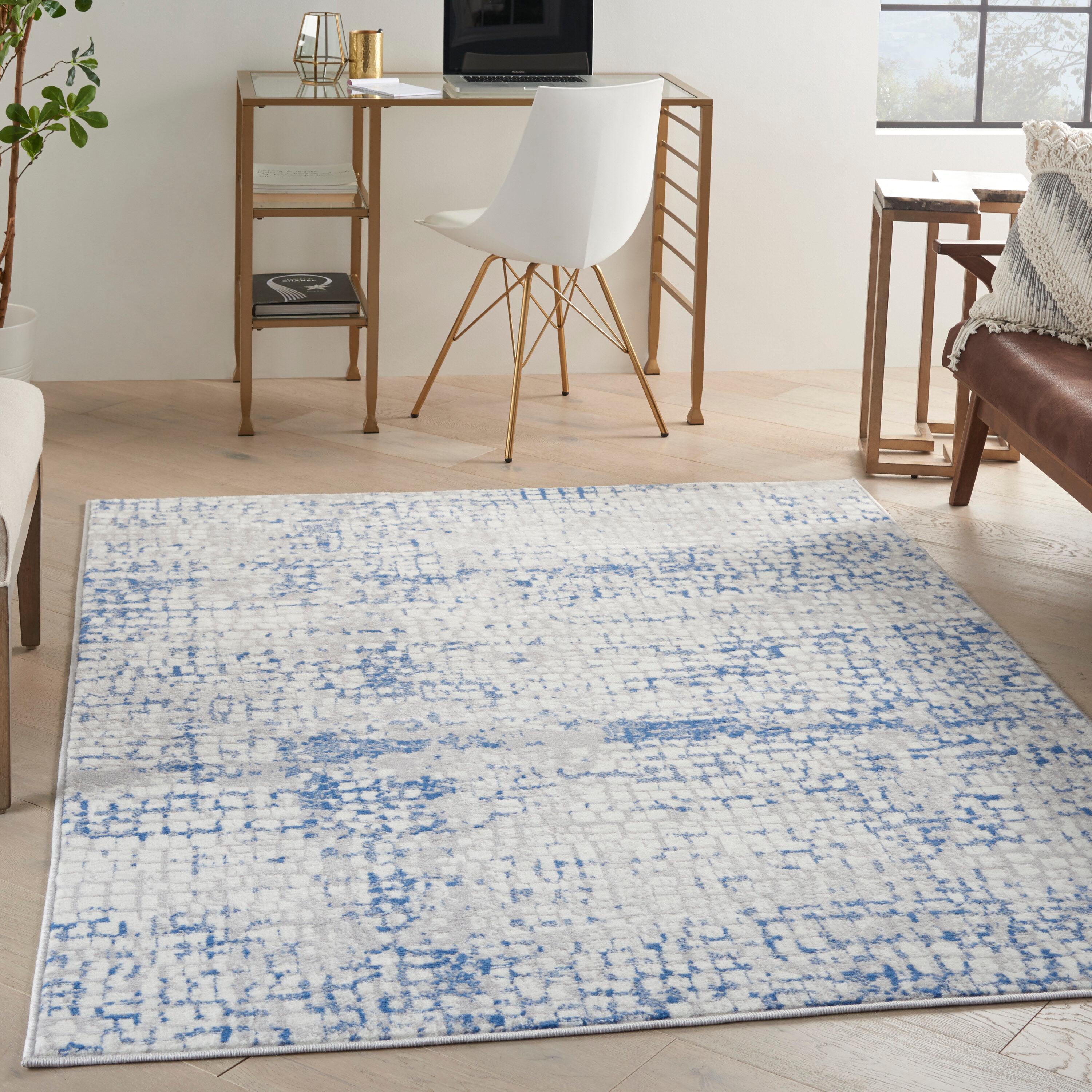 Nourison Whimsicle WHS07 Indoor only Area Rug - Grey Blue 4' x 6'