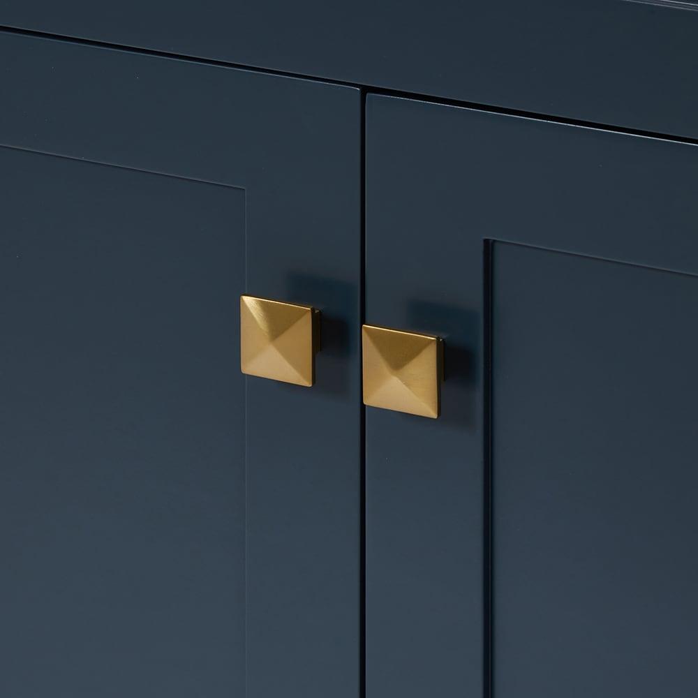 Ariel Hamlet 72 In. Double Sink Base Cabinet In Midnight Blue