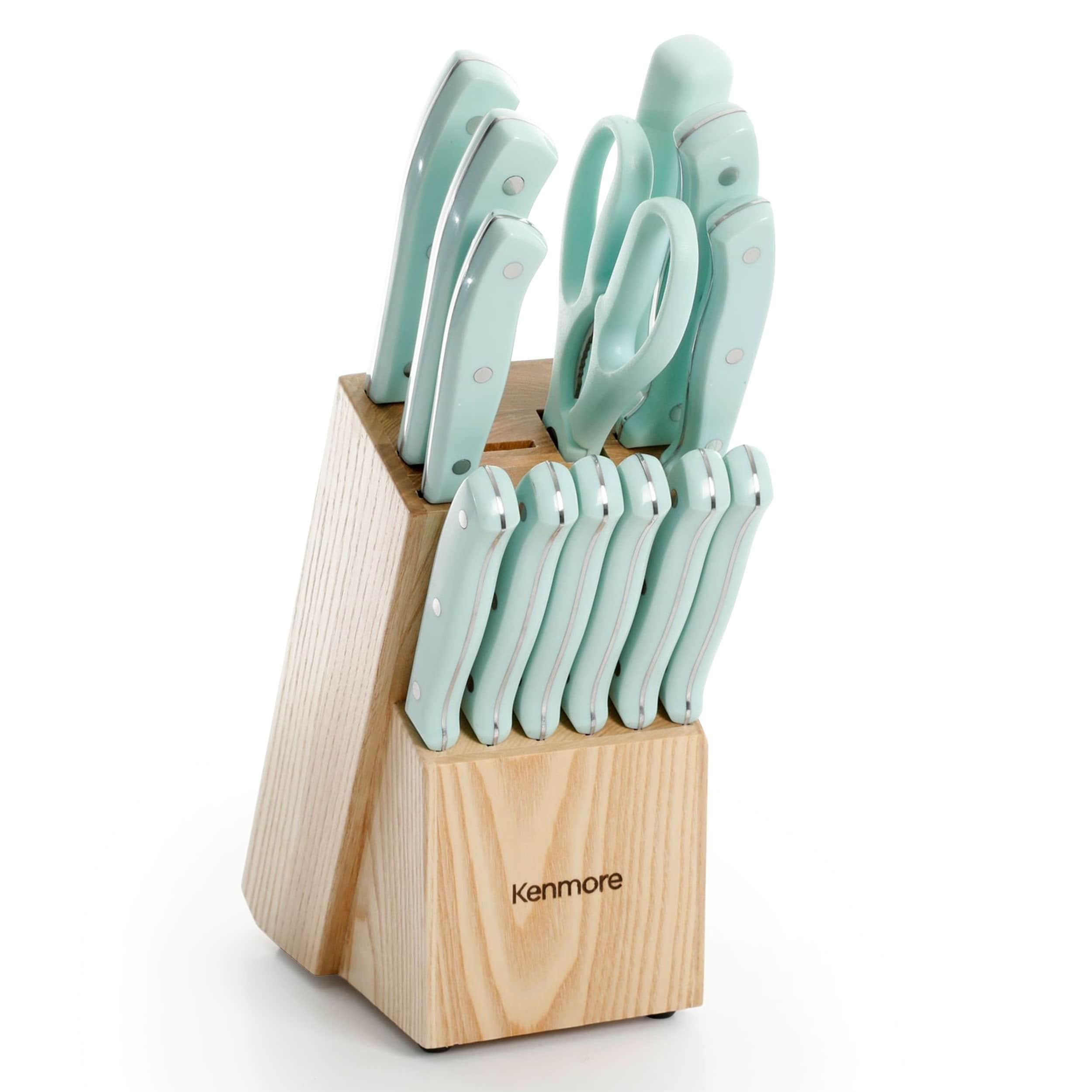 Kenmore Stainless Steel 14-Piece Knife Block Set