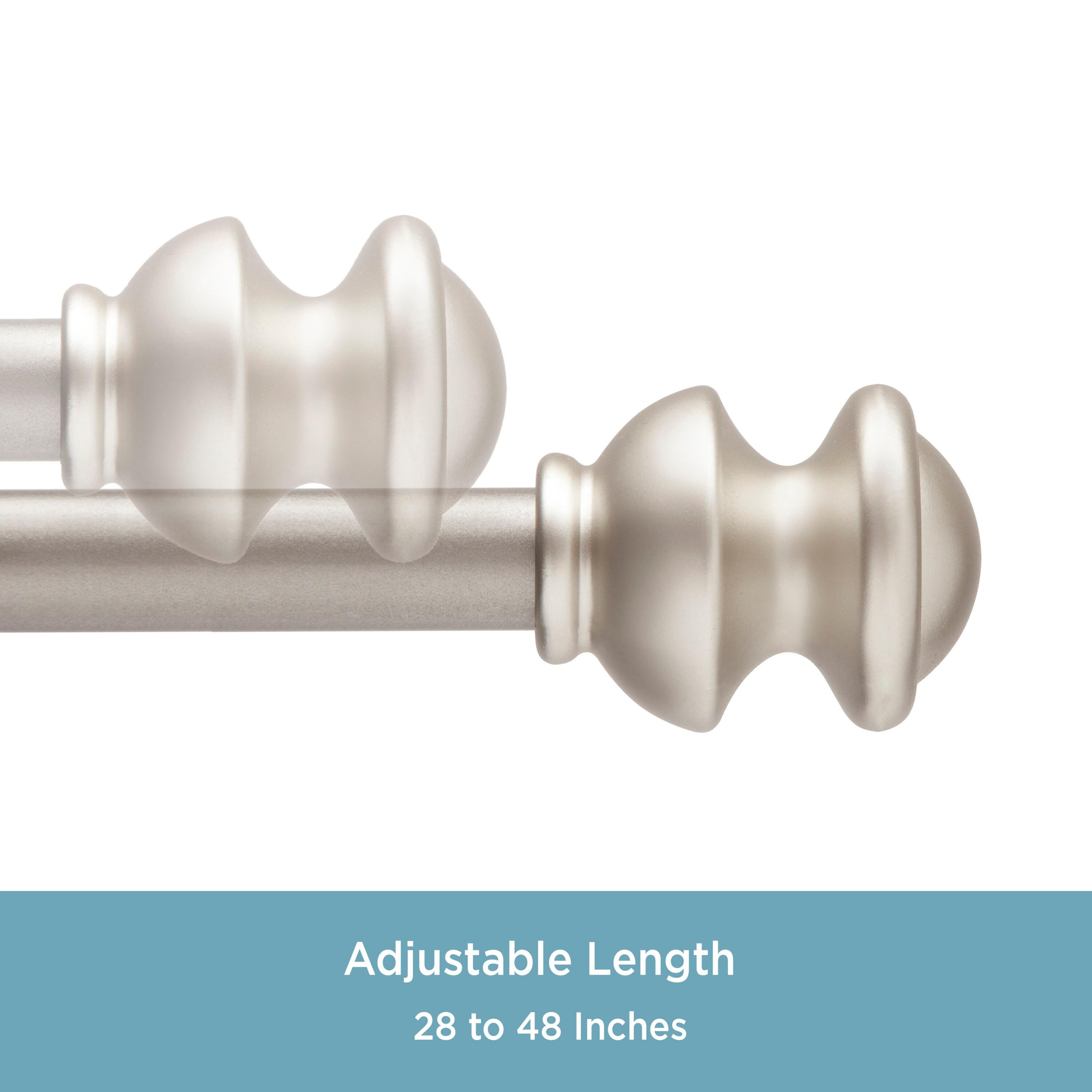 Kenney Steel Adjustable Single Curtain Rod