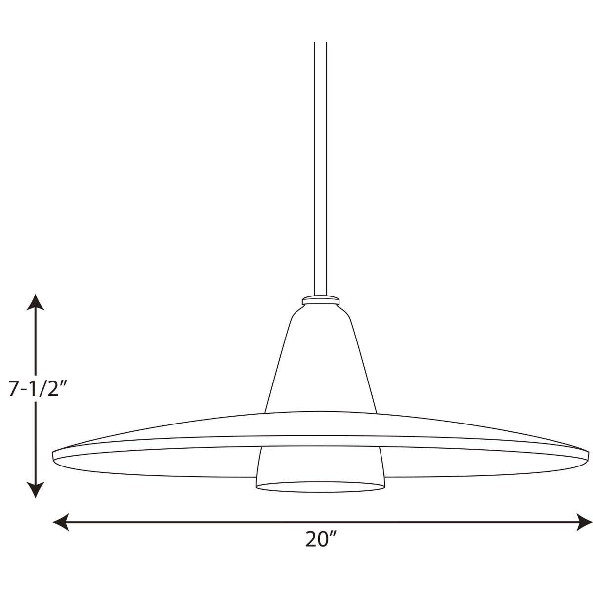 Progress Lighting, Contemporary Stem-Hung Pendant, 1 Light, Brushed Nickel, Clear Glass Shade