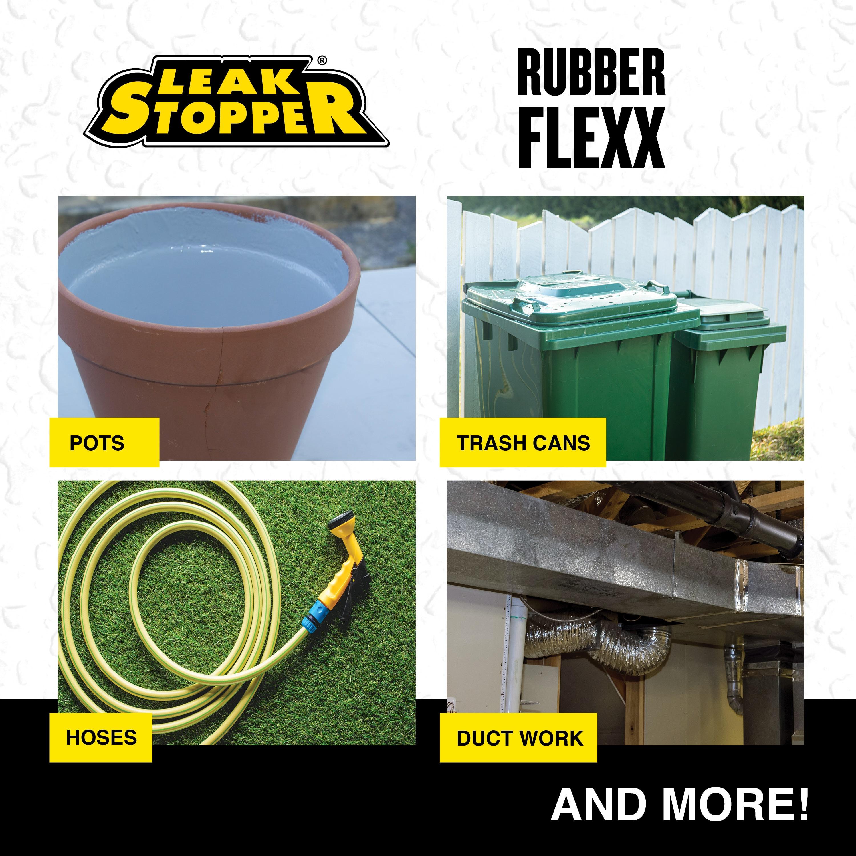 Leak Stopper Rubber Flexx - 15oz Waterproof Repair & Sealant Spray, Black, 1 Pack