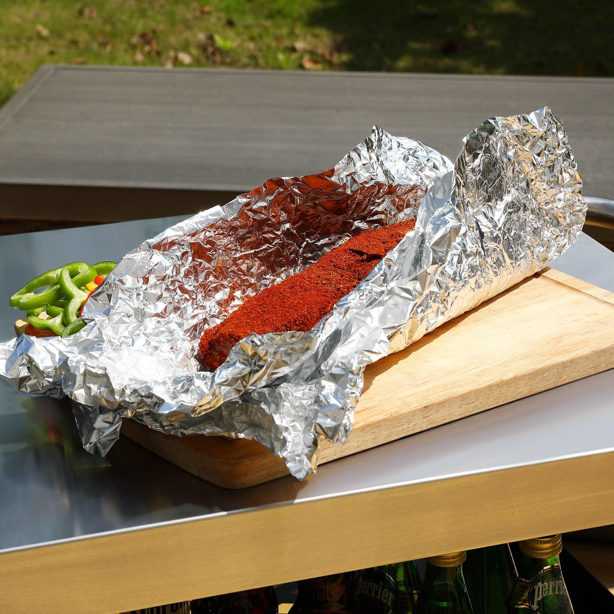 Royal Gourmet Royal Gourmet Movable 3-Shelf Grill Table with Removable Trash Bag Holder