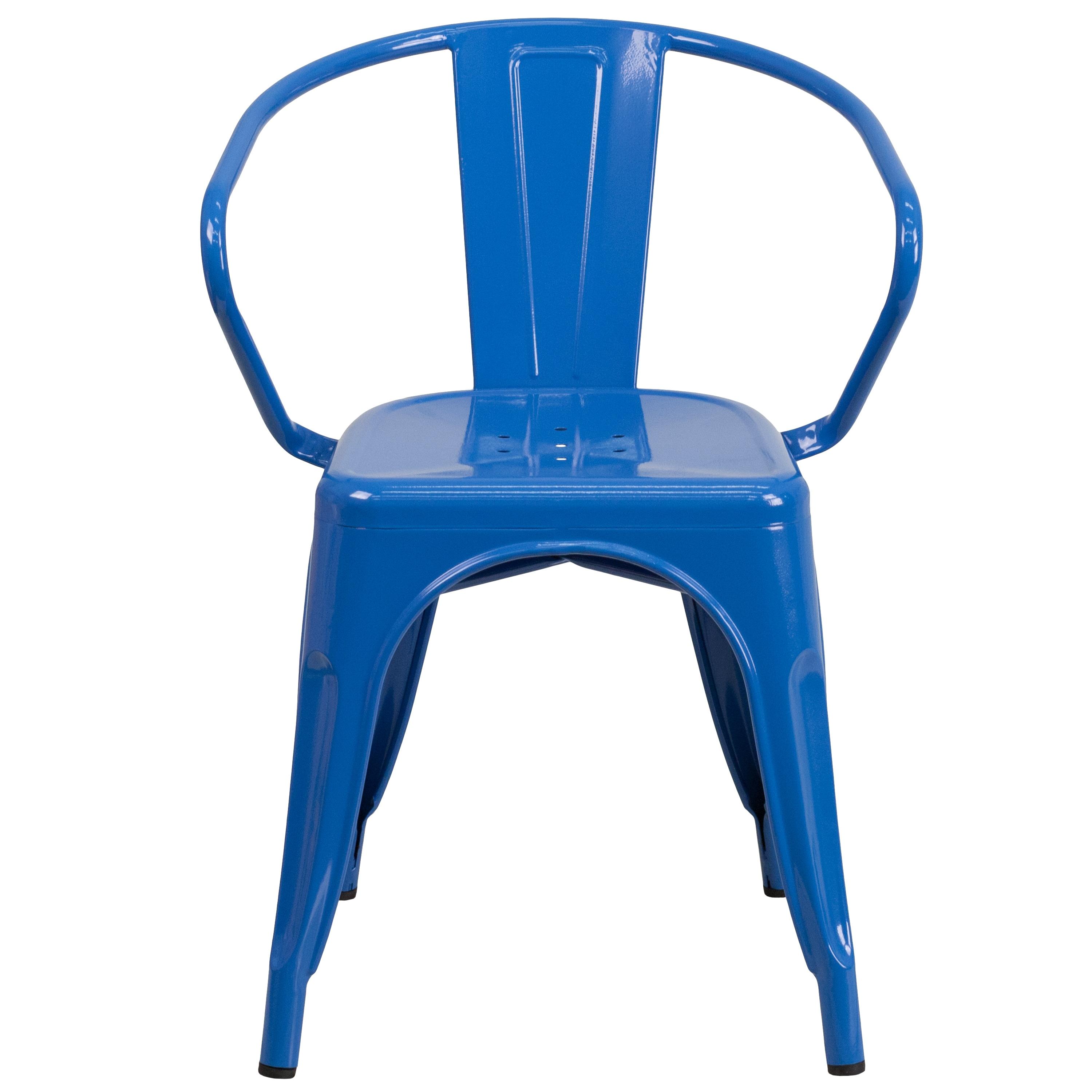 Flash Furniture Hucheson Metal Indoor-Outdoor Chair with Arms