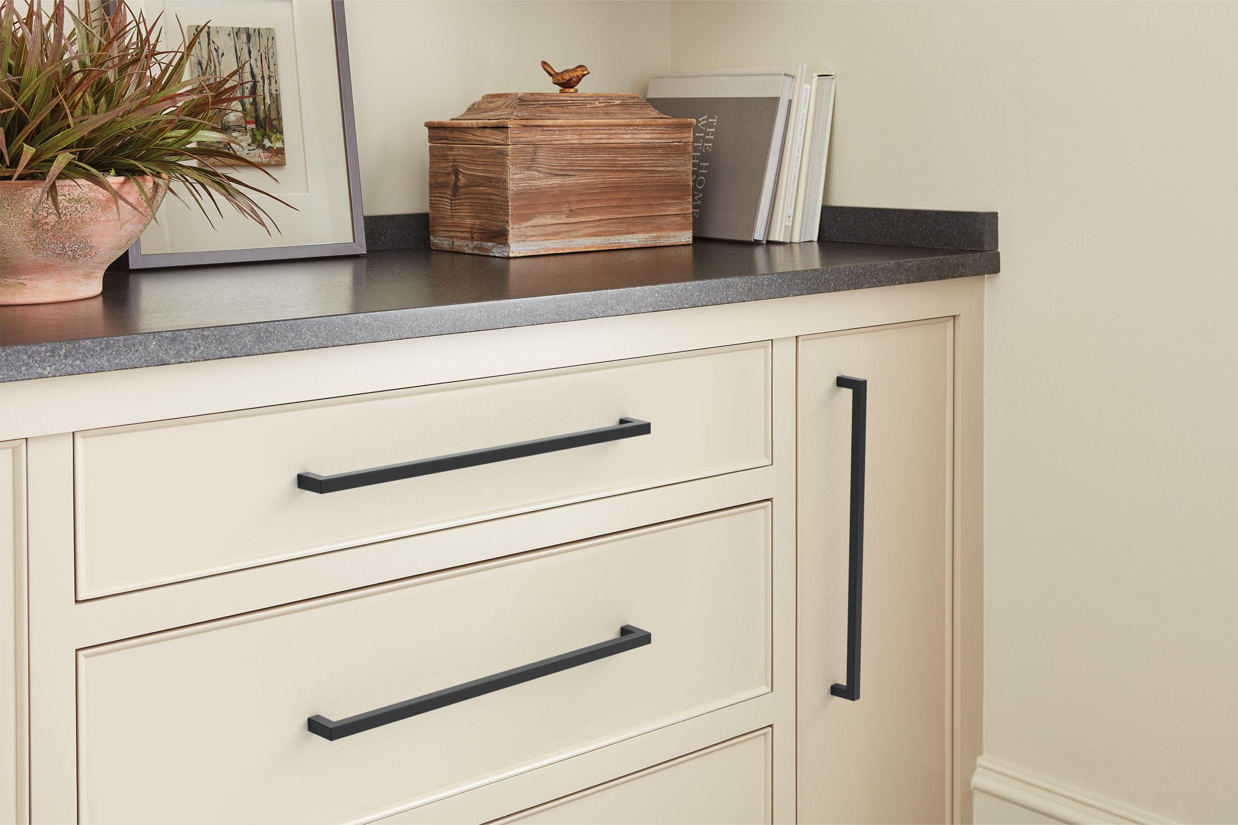 Amerock Monument 12-5/8 inch (320mm) Center-to-Center Matte Black Cabinet Pull