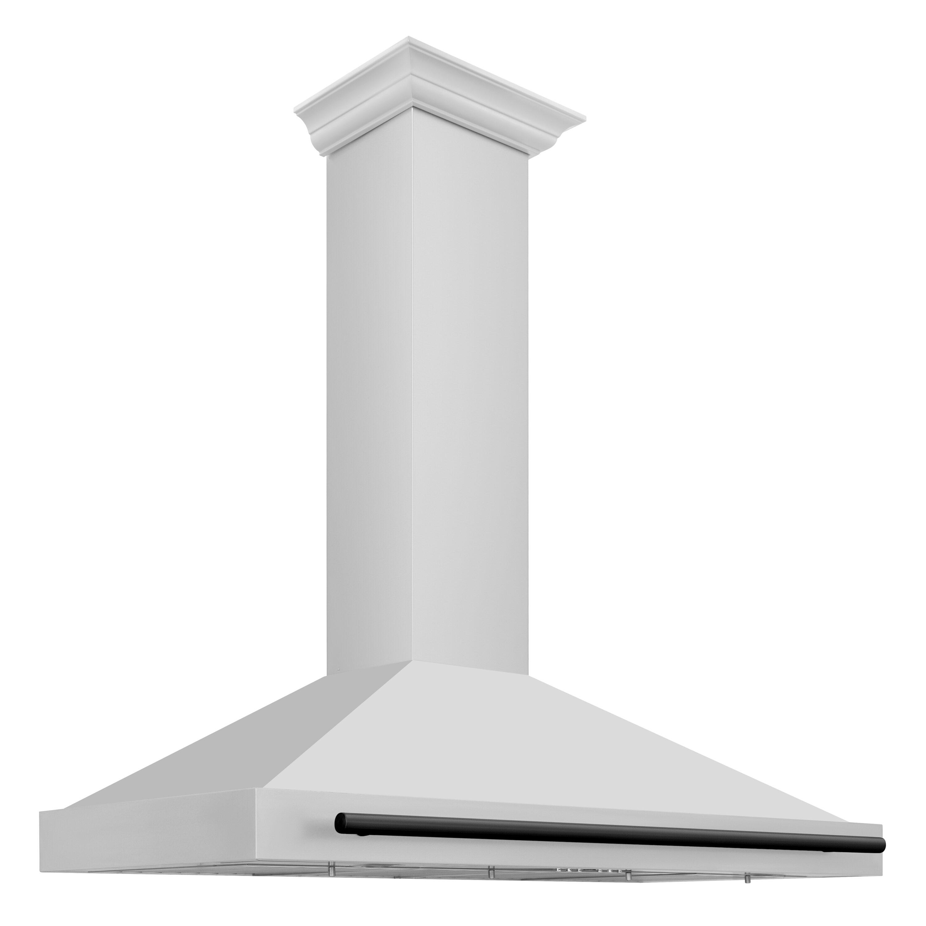 ZLINE 48 in. Autograph Edition Convertible Stainless Steel Range Hood W/ Stainless Steel Shell & Champagne Bronze Accents (KB4STZ-48-CB)