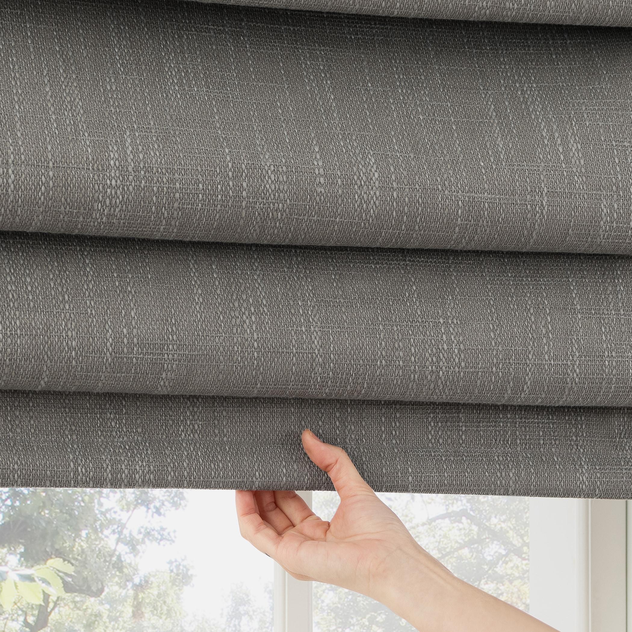 Pryer Textured 100% Blackout Cordless Roman Shade