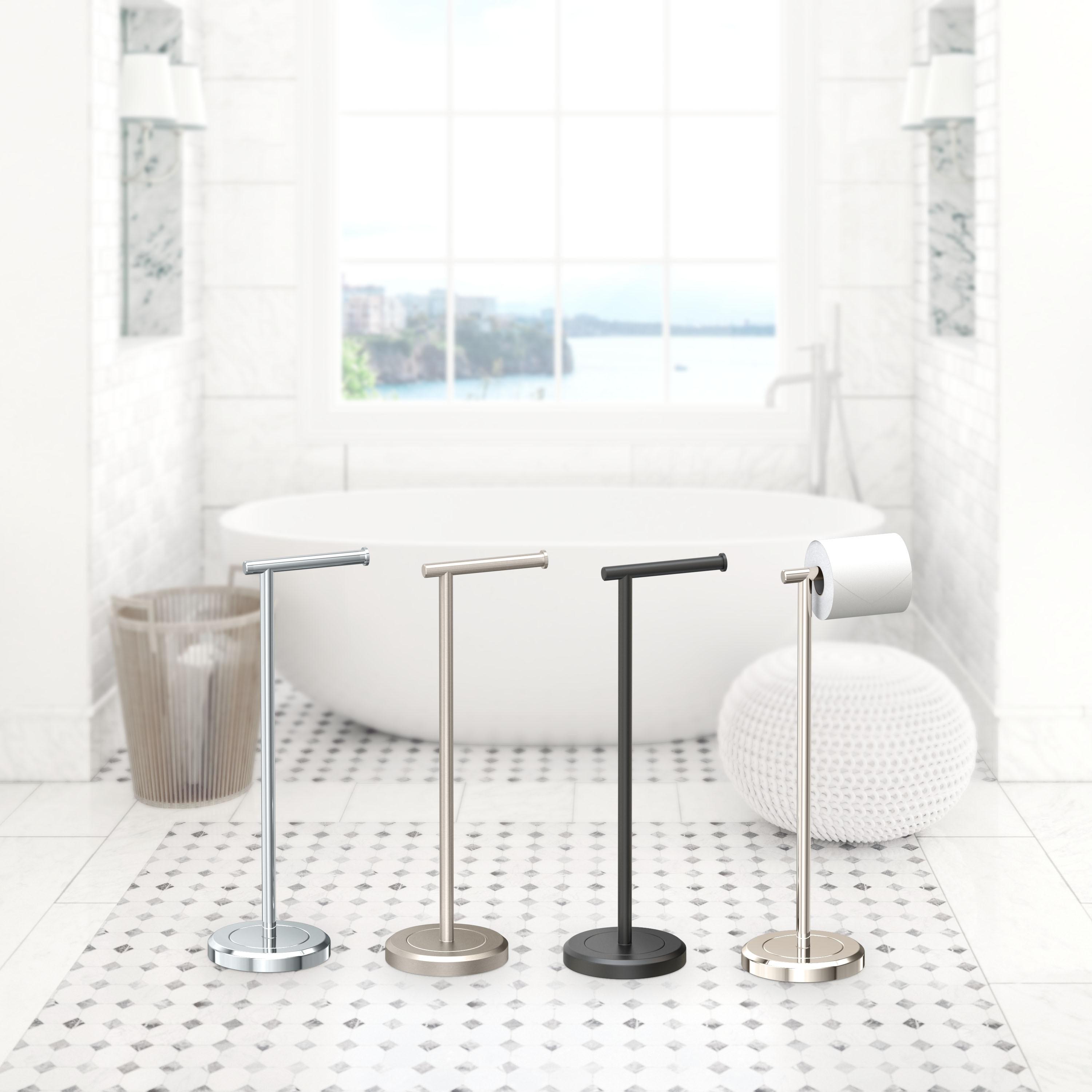 Latitude II Freestanding 22.25"H Toilet Paper Holder with Weighted Base