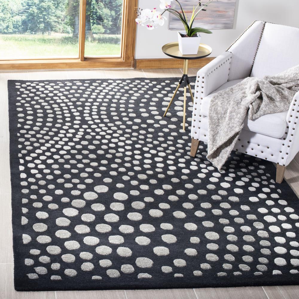 Soho SOH654 Hand Tufted Indoor Area Rug - Dark Grey - 5'x8' - Safavieh