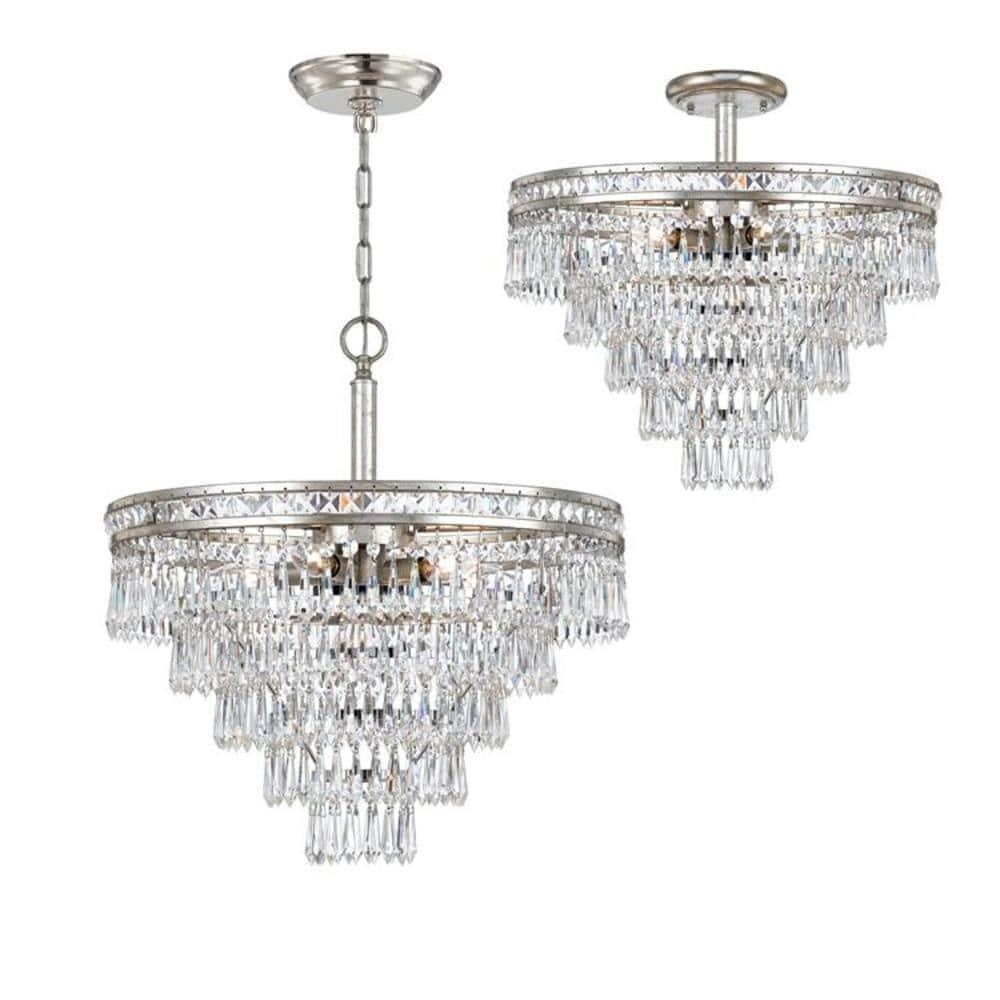 Crystorama Lighting Mercer 7 - Light Chandelier in  Olde Silver