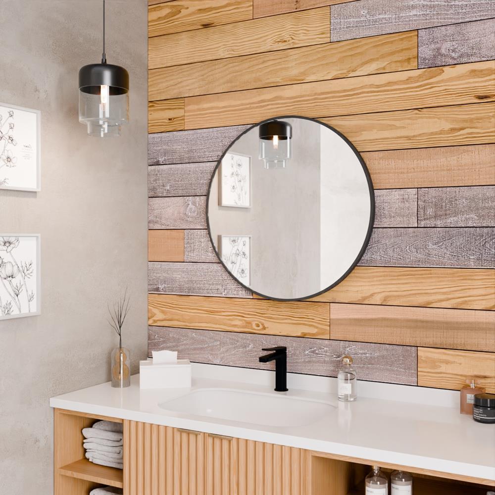 HomeRoots Thermo-Treated 1/4 x 5 in. x 4 ft. Barn Wood Wall Planks (10 sq. ft. 6-Pack)