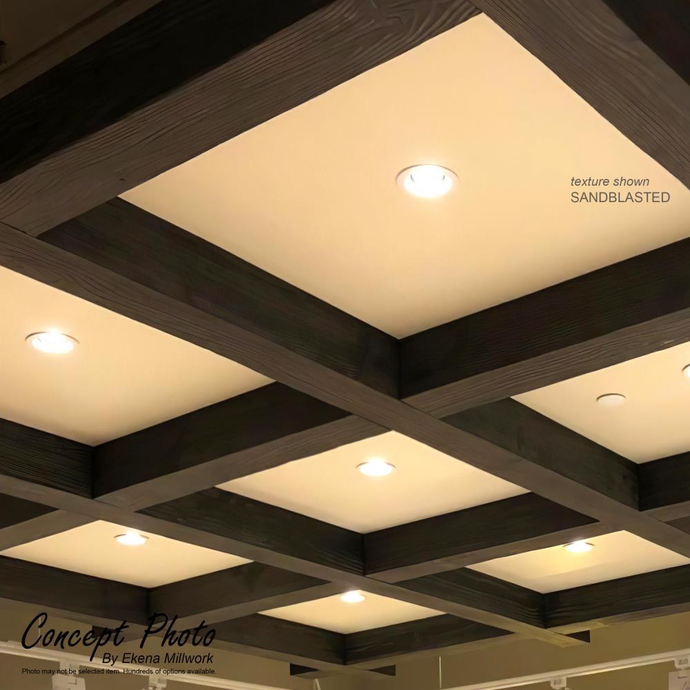 6"W x 12"H x 12'L 3-Sided (U-beam) Knotty Pine Endurathane Faux Wood Ceiling Beam, Aged Ash