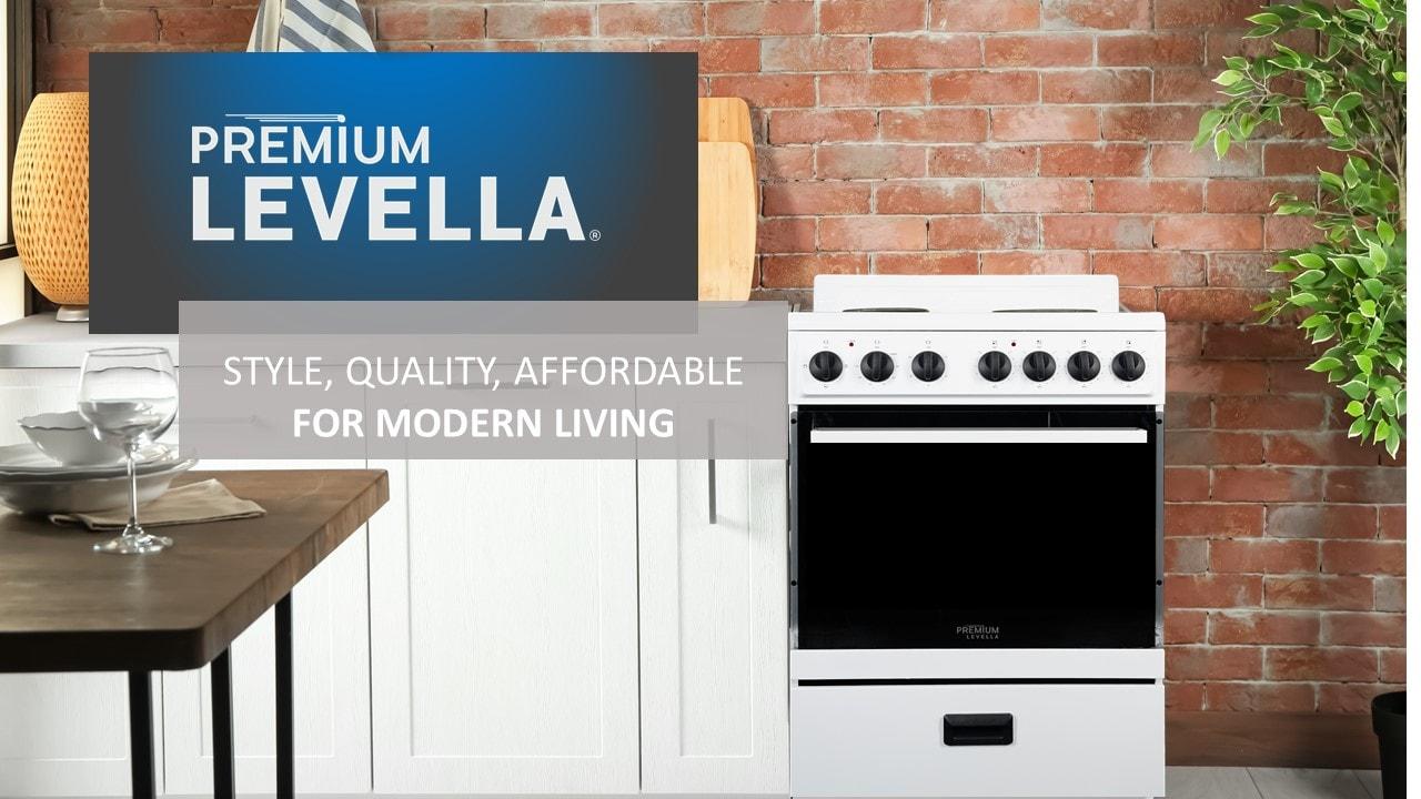 Premium Levella 24" 2.7 Cubic Feet Smart Electric Free Standing Range with 4 Burners