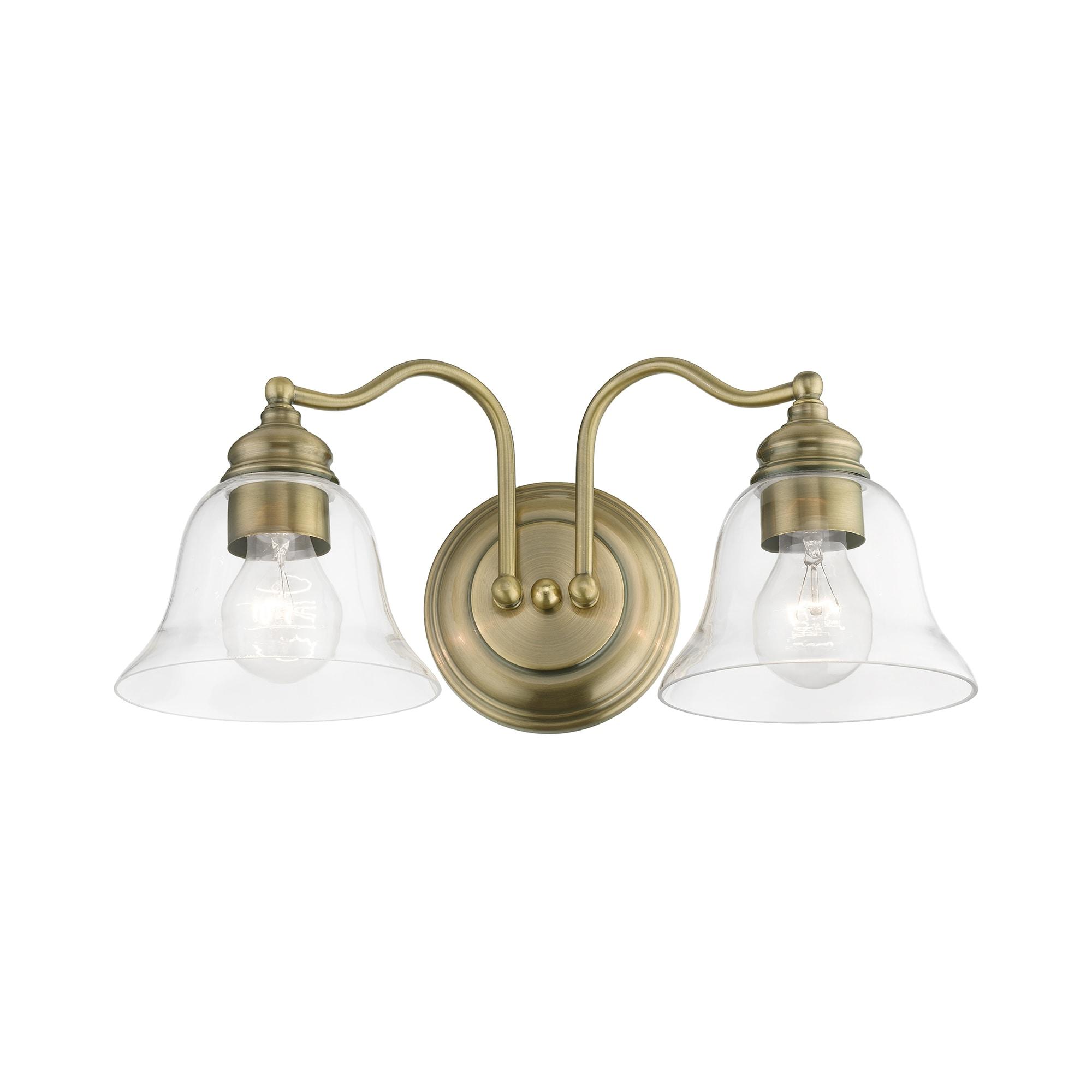Livex Lighting Moreland 2 - Light Vanity in  Antique Brass