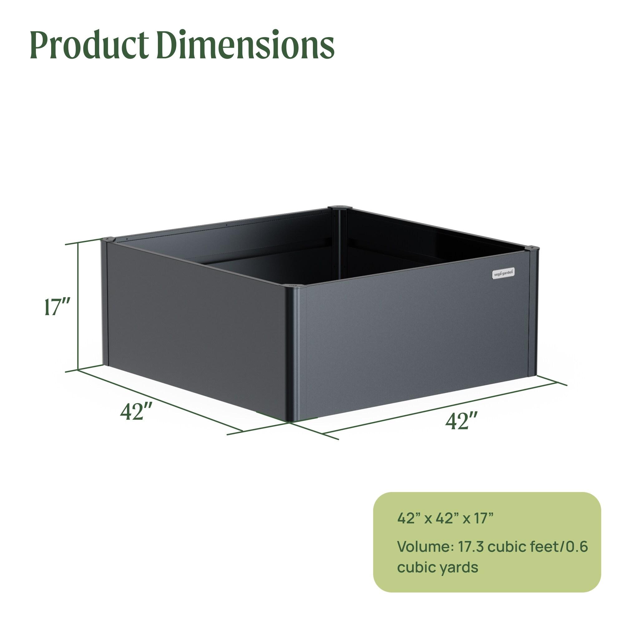 Modern 17" Tall Metal Outdoor Long Planter Box