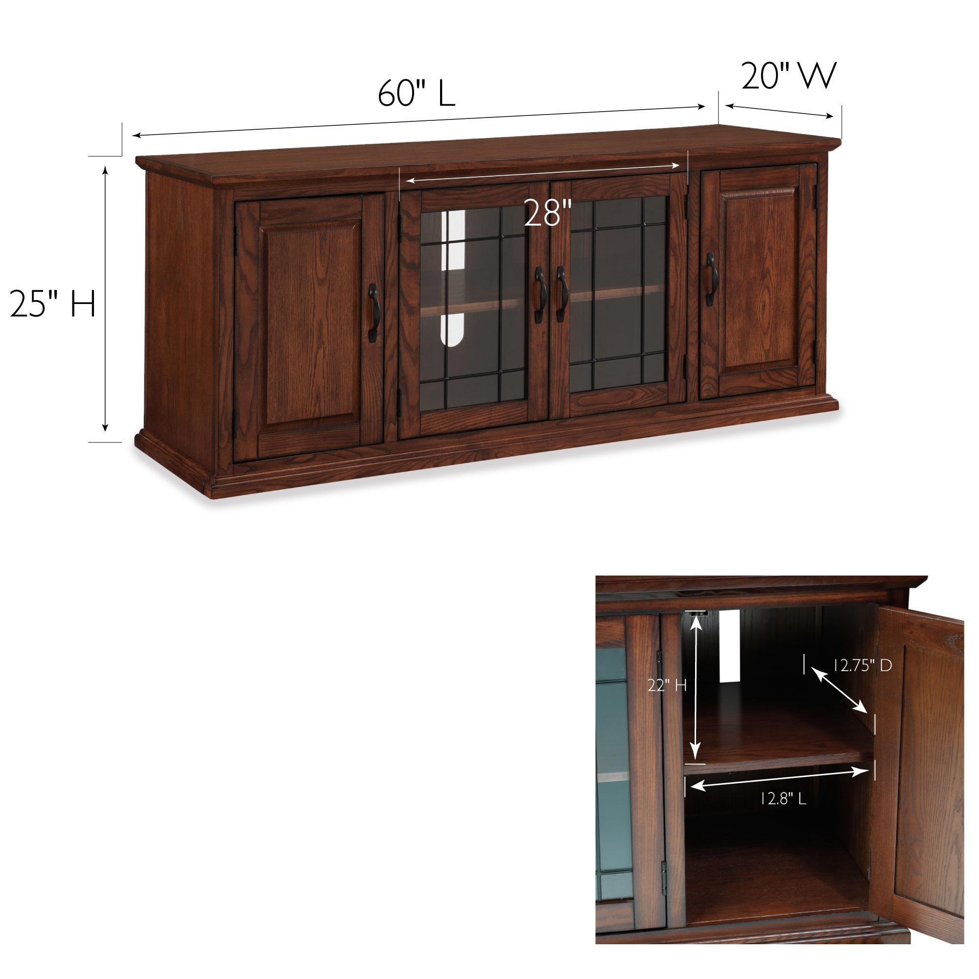 Leick Furniture Riley Holliday 60" TV Stand in Burnished Oak