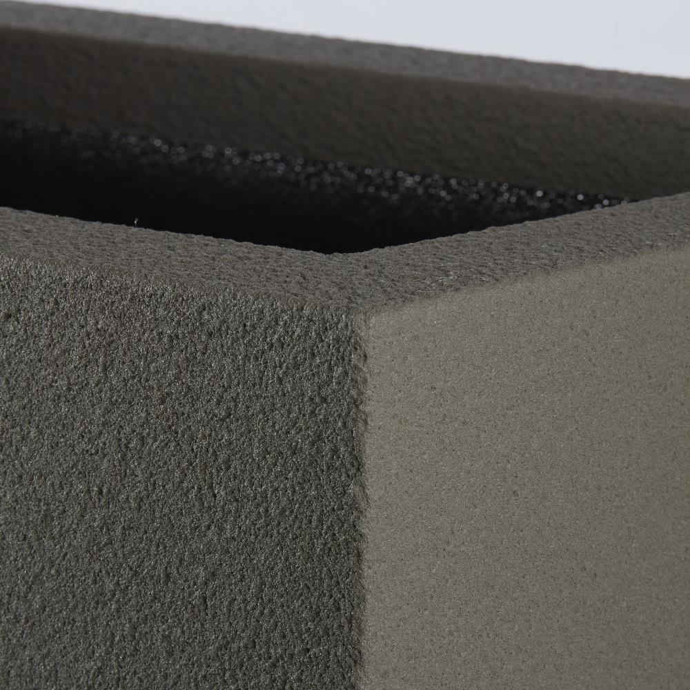 Monterray Slate Gray Square Polymer Extra Large Outdoor Planter