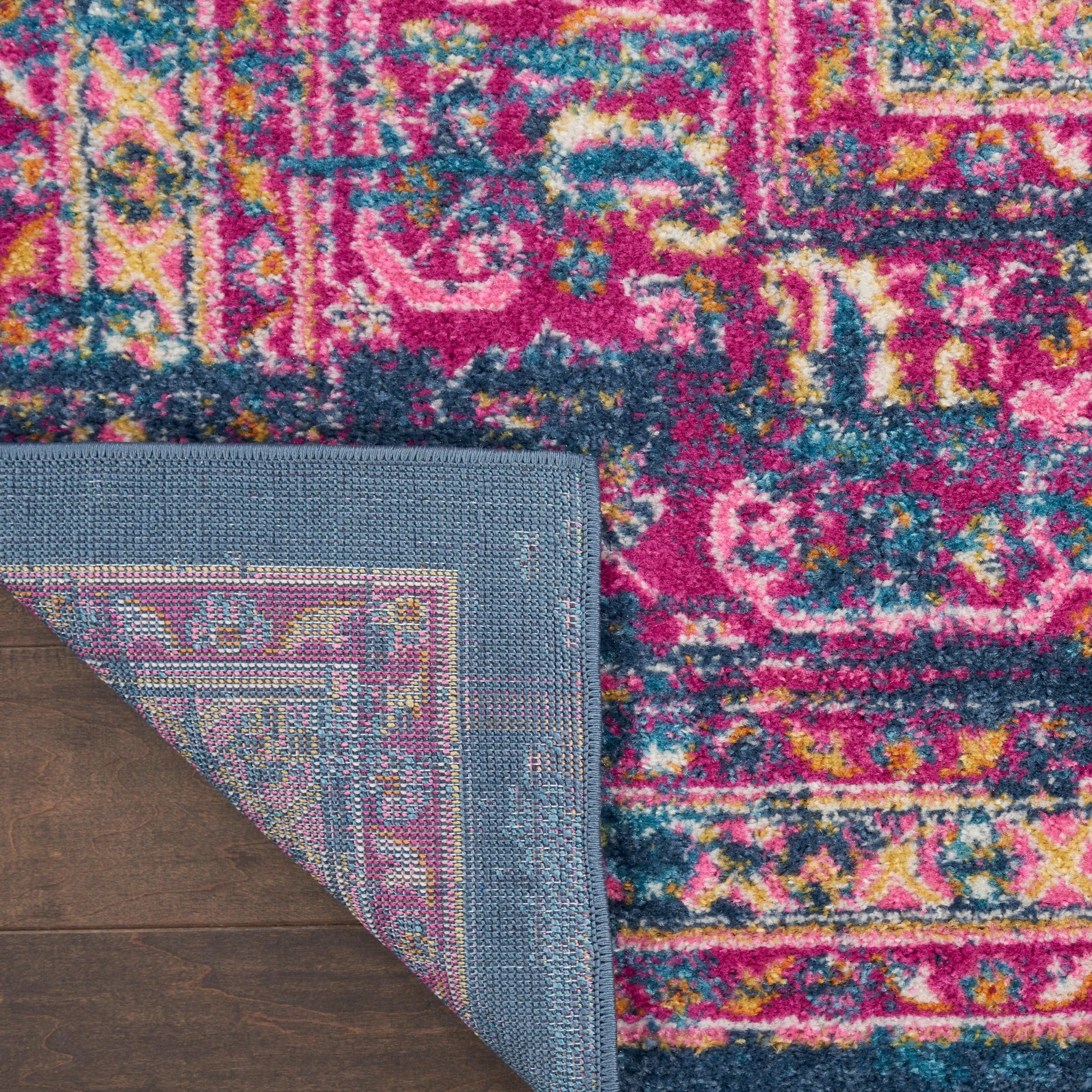 Nourison Passion Medallion Bohemian Indoor Rug Blue 6'7" x 9'6"