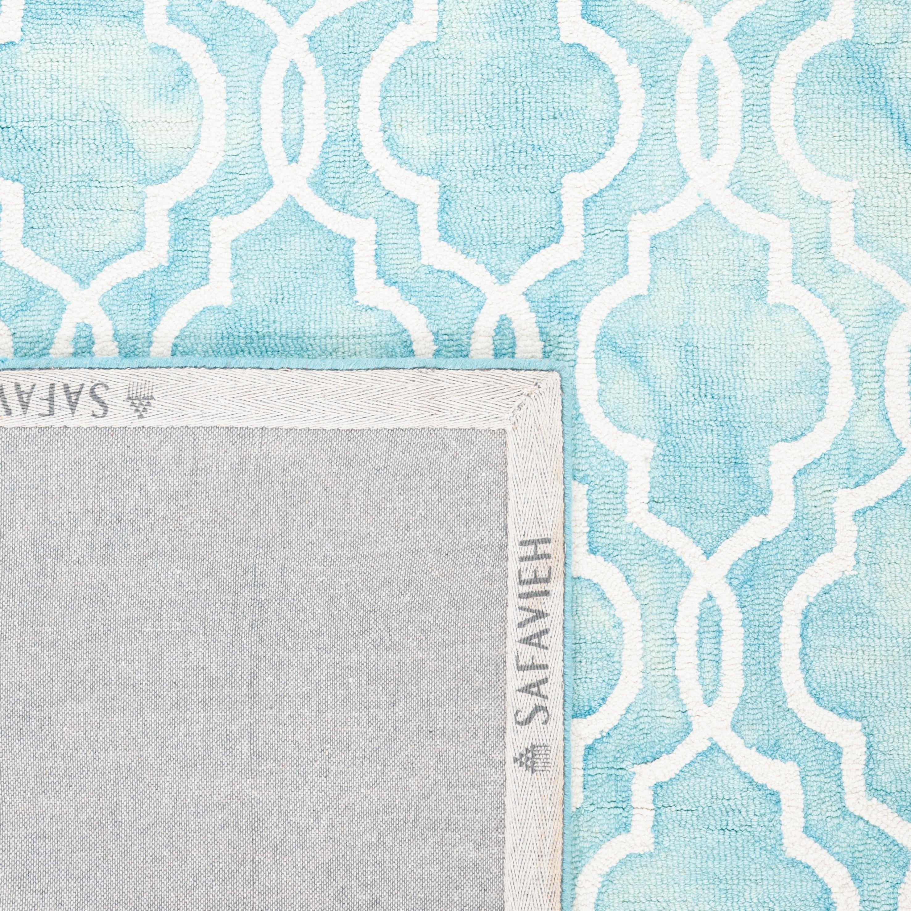 Dip Dye DDY539 Hand Tufted Indoor Accent Rug - Turquoise/Ivory - 4'x6' - Safavieh