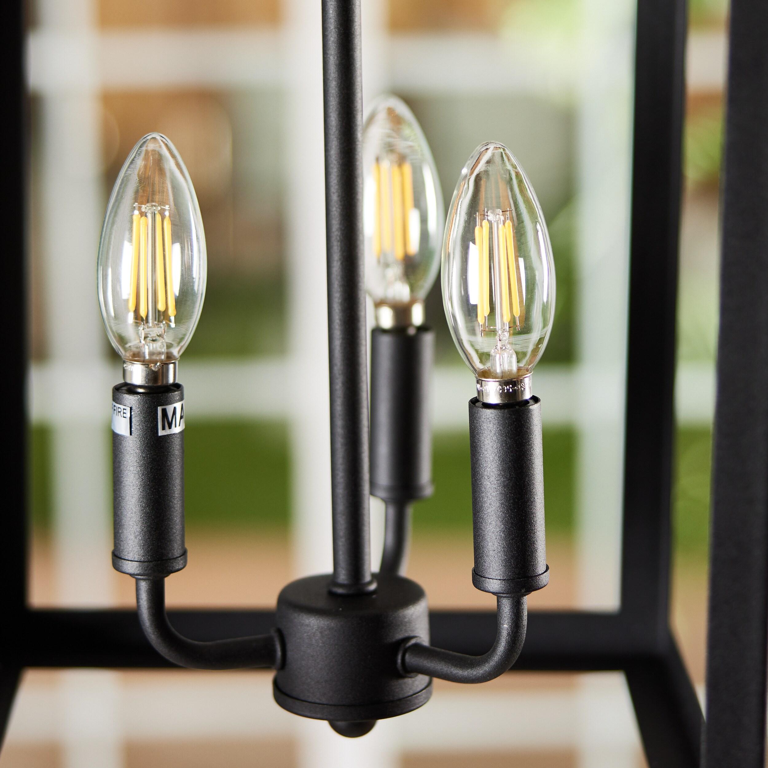 Labette 3-Light Black Bronze Accented Lantern Pendant