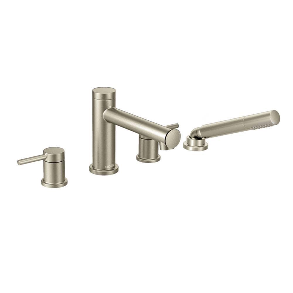 Align Double Handle Deck Mounted Roman Tub Faucet Trim with Diverter and Handshower