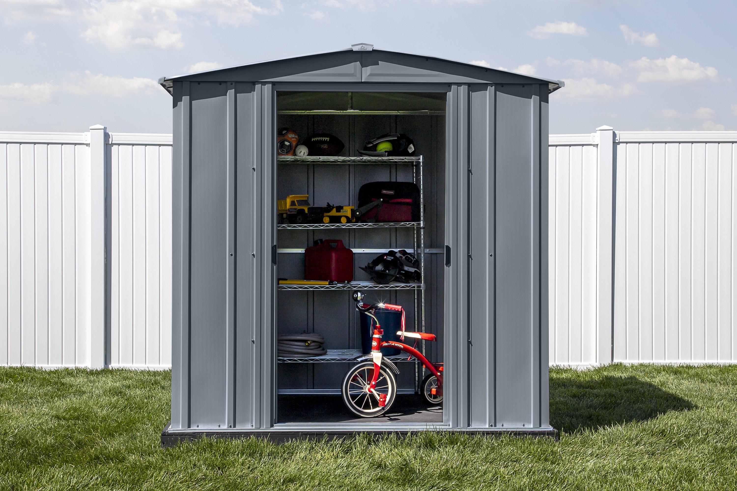 Arrow 6 ft. W x 5 ft. D Galvanized Steel Storage Shed