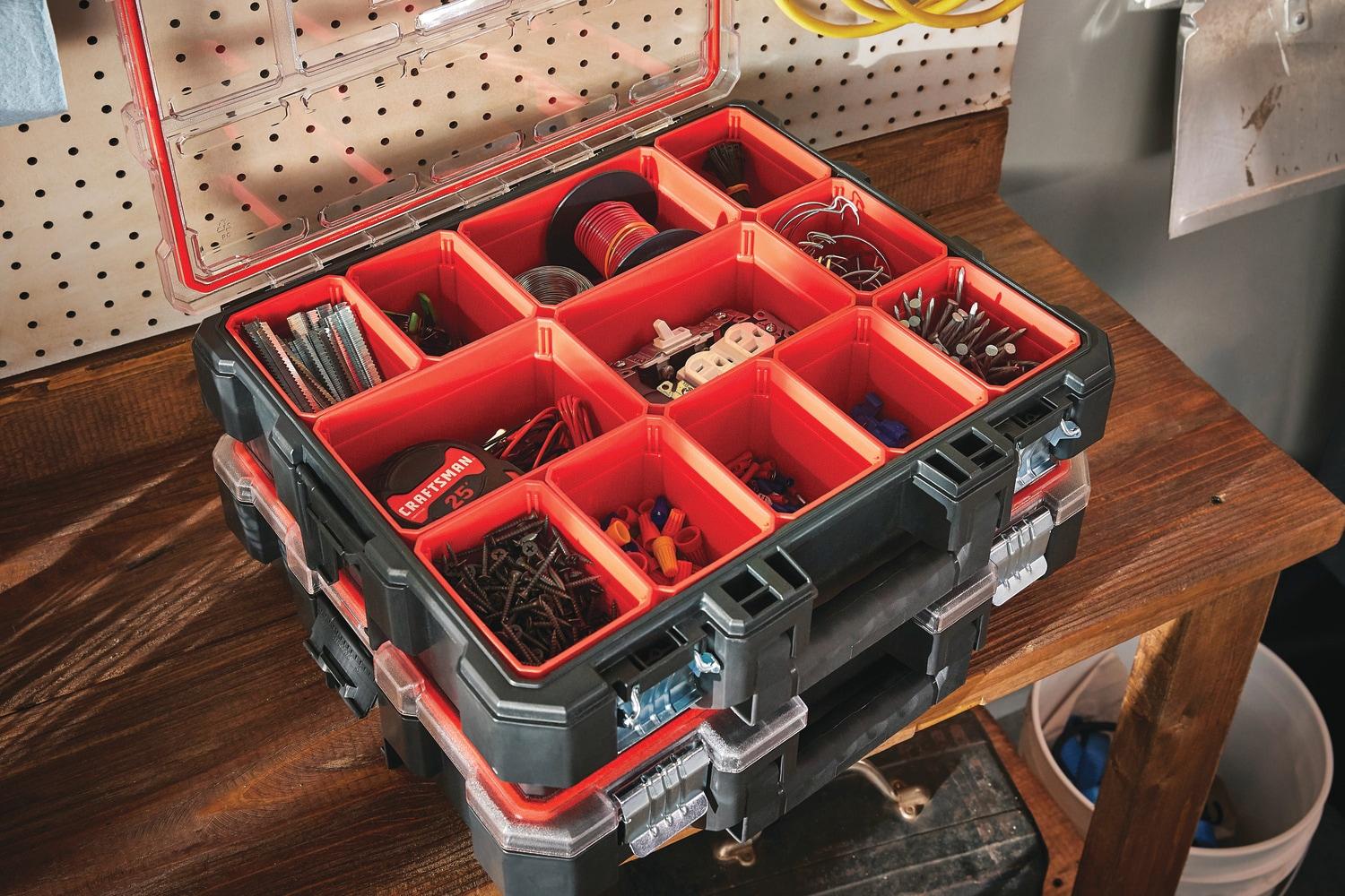 CRAFTSMAN Pro Organizers 12-Compartment Plastic Small Parts Organizer