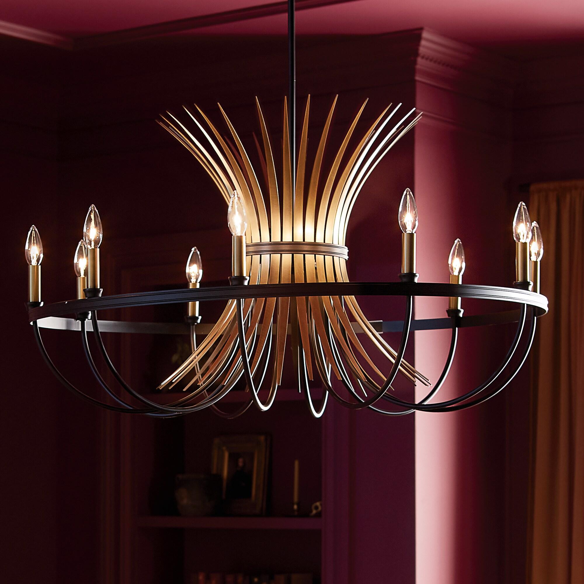 9 - Light Dimmable Drum Chandelier