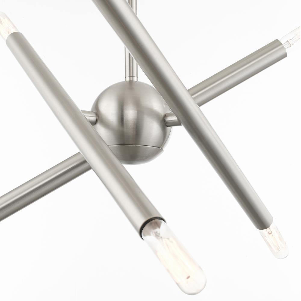 Livex Lighting Soho 6 - Light Chandelier in  Brushed Nickel