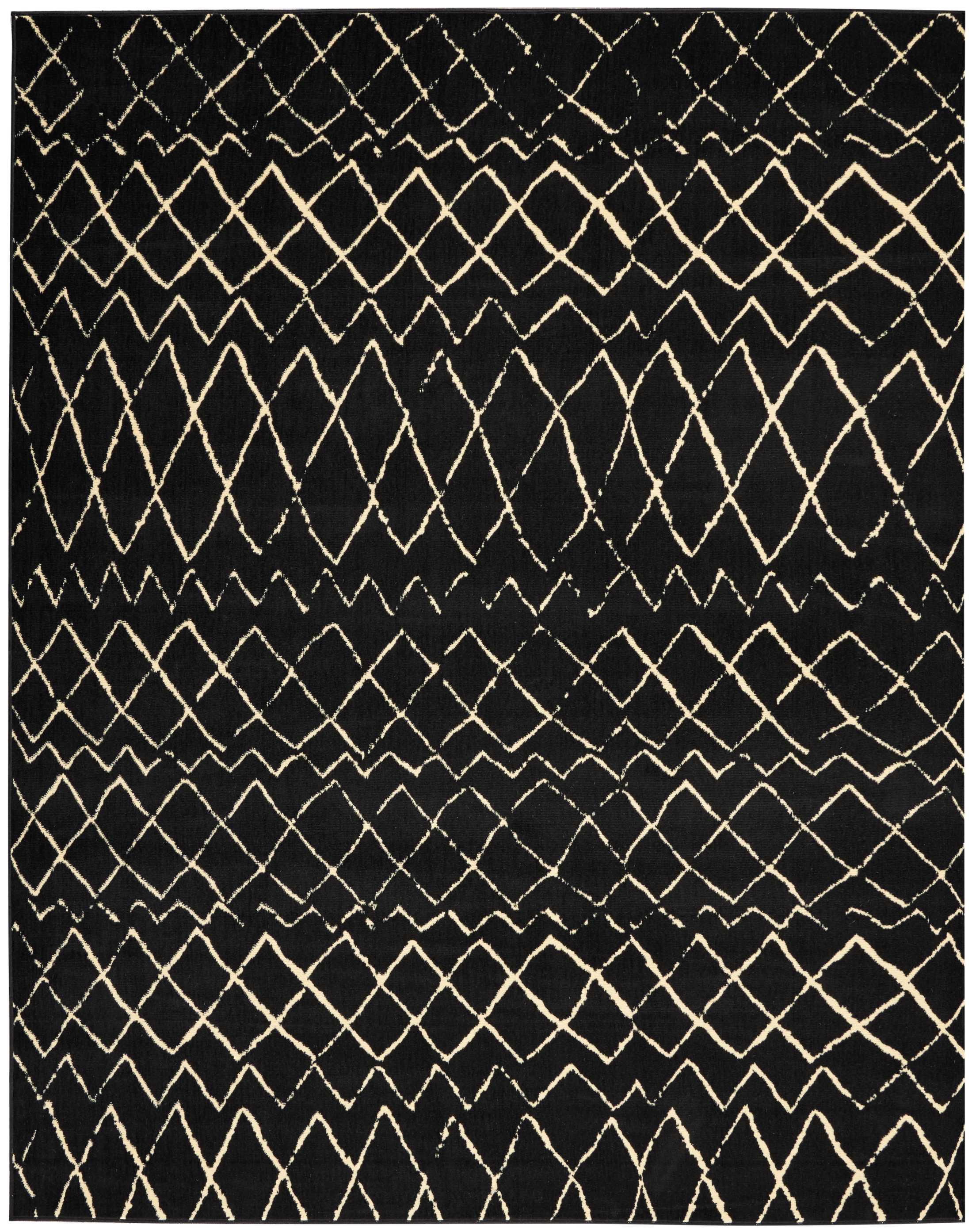 Nourison Grafix Black Area Rug GRF04 7'10"X9'10"
