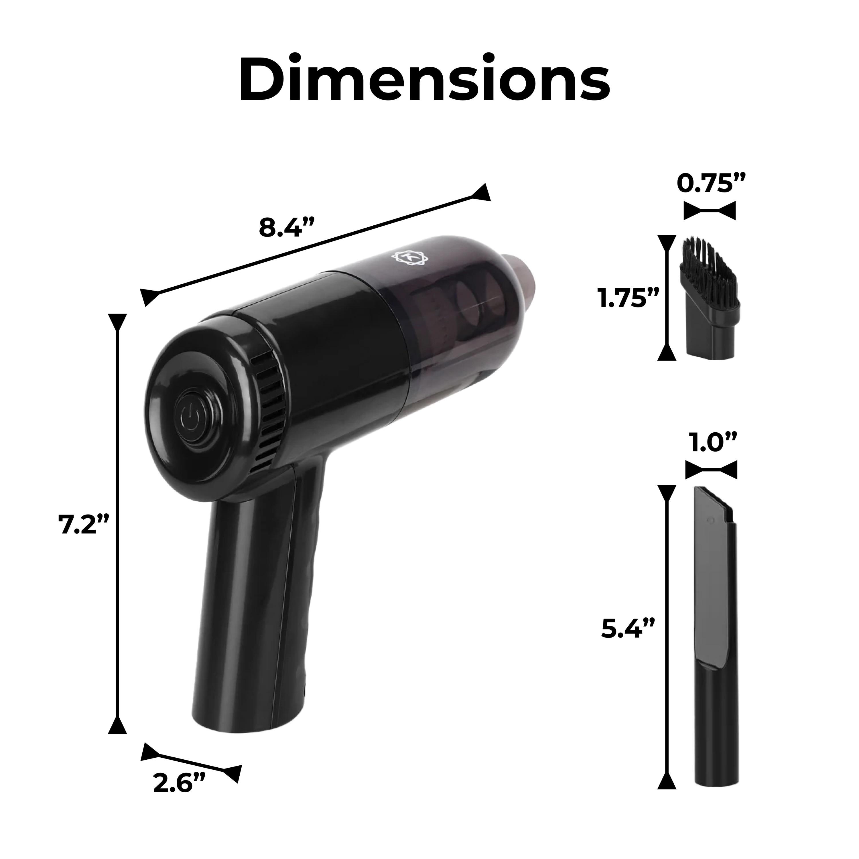 KOBOT Portable Handheld Vacuum Cleaner, HEPA Filter 2pc Accessory Pack, Rechargeable Battery