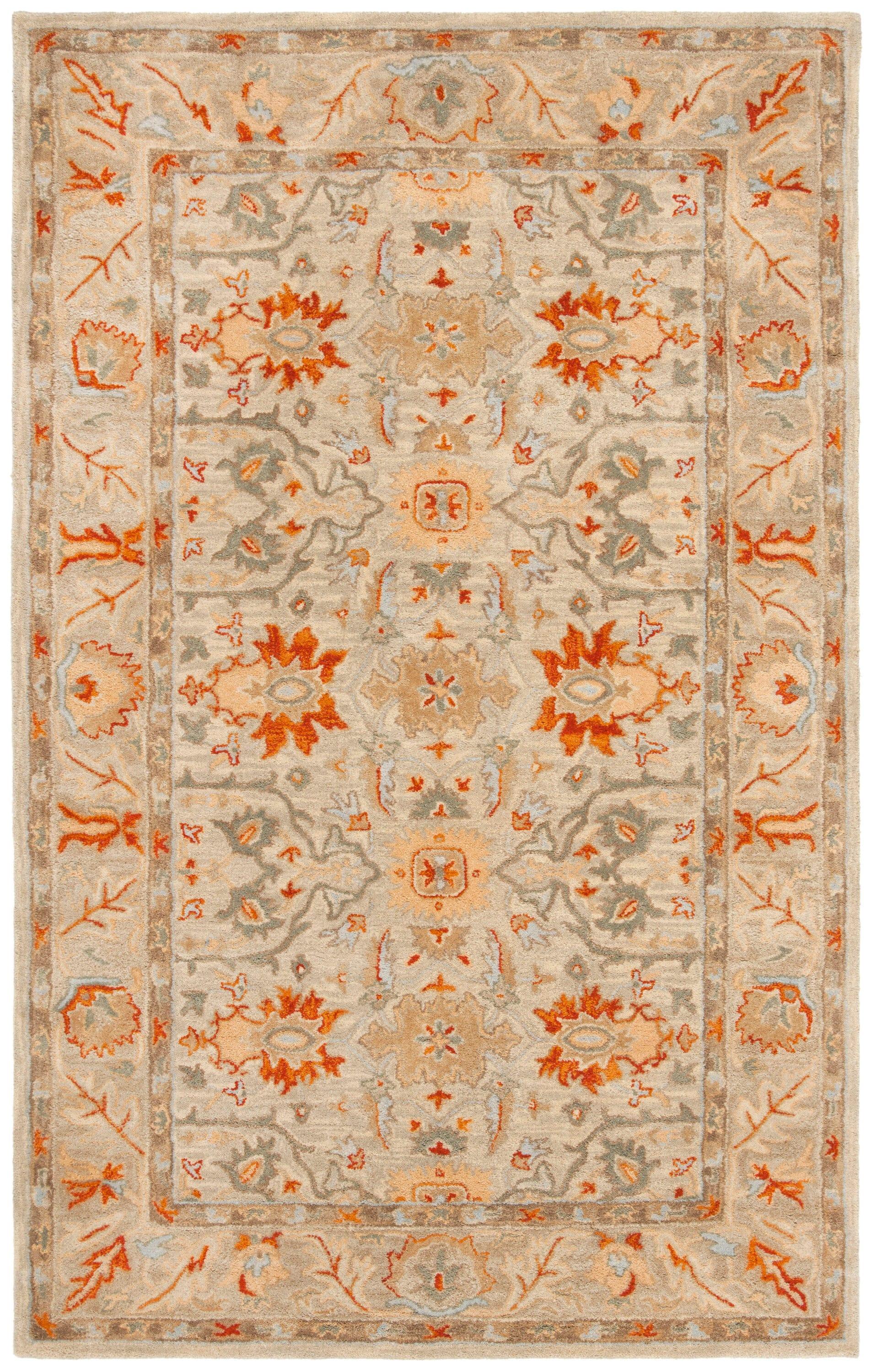 Antiquity AT63 Hand Tufted Area Rug - Beige/Multi - 6'x9' - Safavieh.