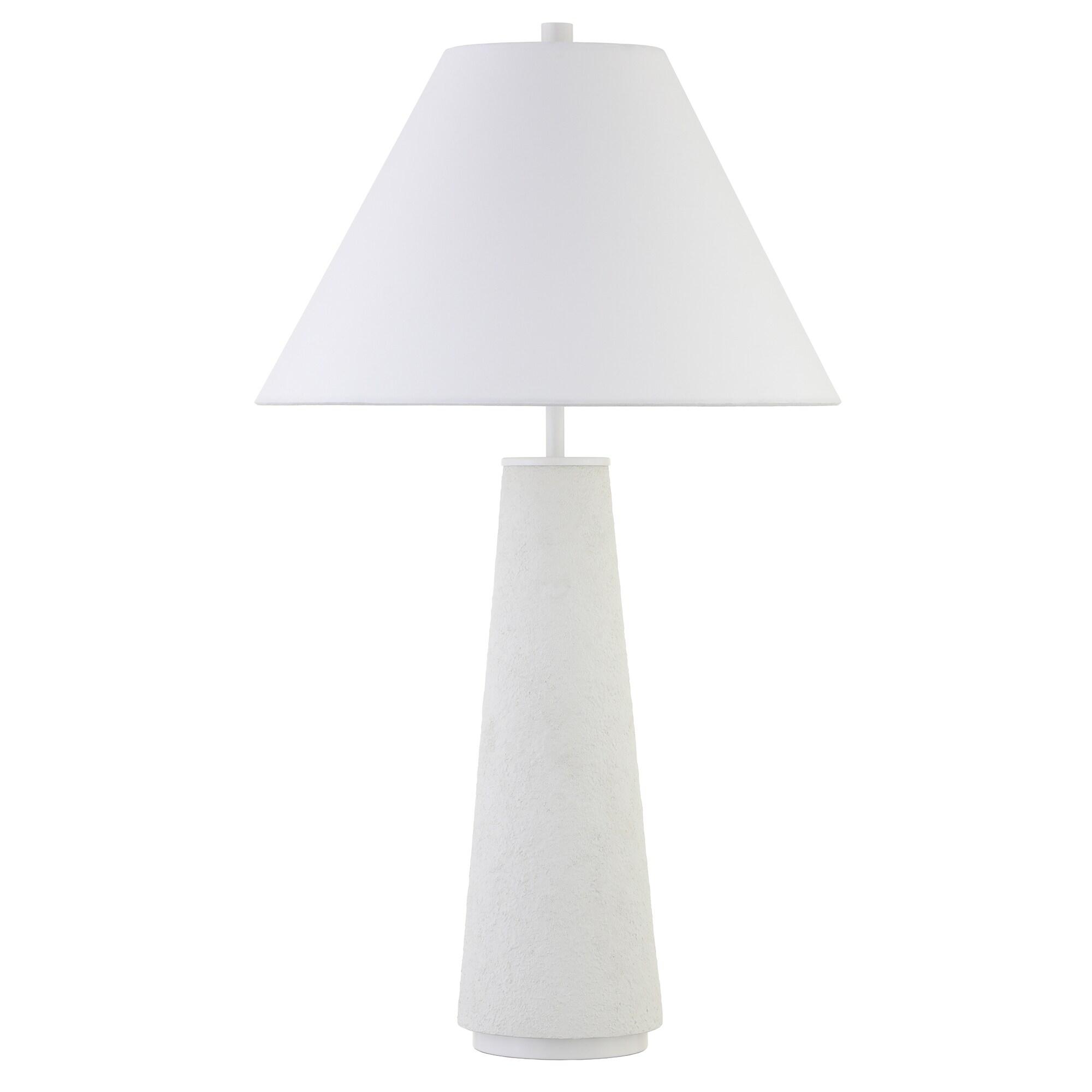Evelyn&Zoe Ingalls 27.5" Transitional Ceramic Table Lamp with White Cone Fabric Shade