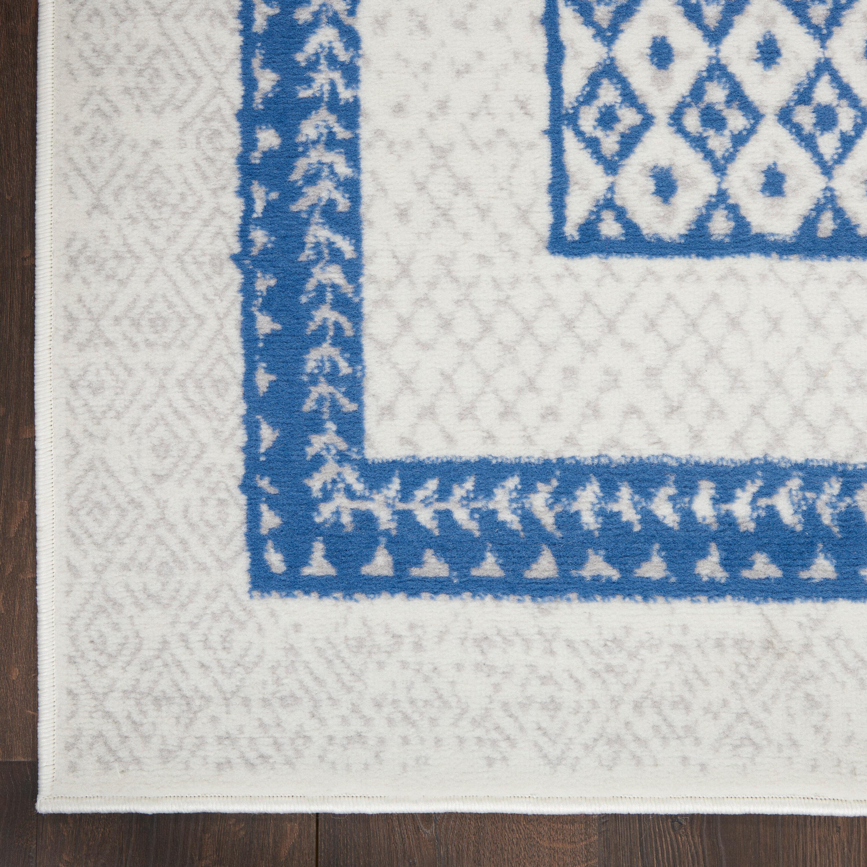 Nourison Whimsicle WHS13 Indoor only Area Rug - Ivory Blue 2' x 3'