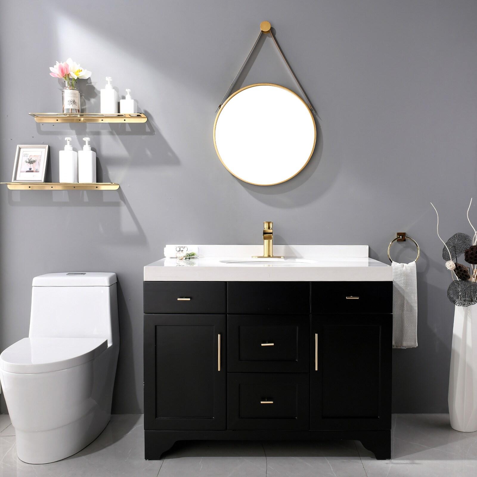 Single-Hole Single-handle Bathroom Faucet with Drain Assembly