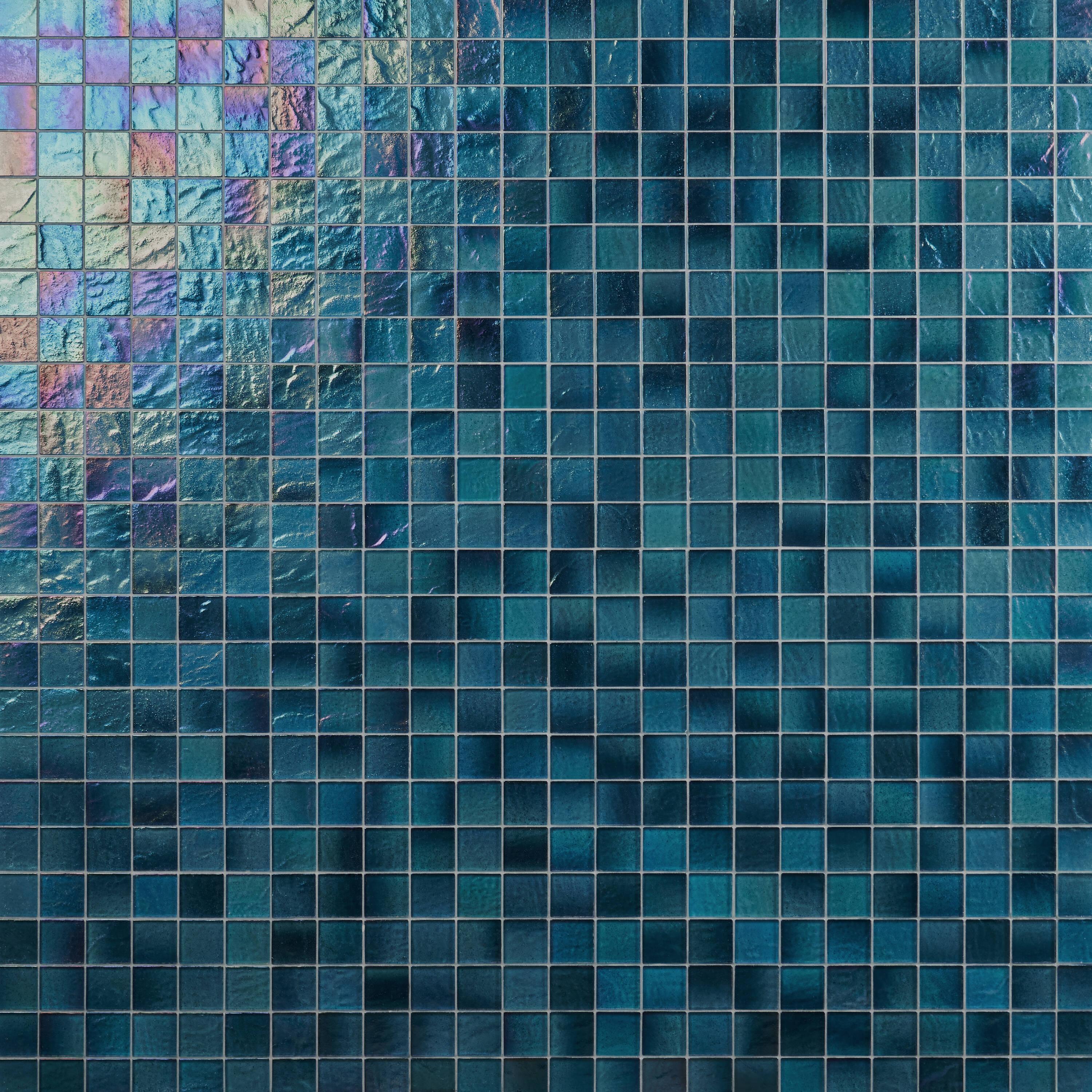 Bond Tile Speckle 11.73" x 11.73" Iridescent 2" Squares Glass Mosaic Wall Tile (0.95 Sq. Ft. / Sheet) | Wayfair