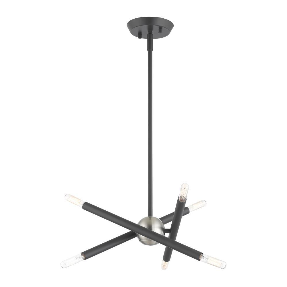 Livex Lighting Soho 6 - Light Chandelier in  Scandinavian Gray