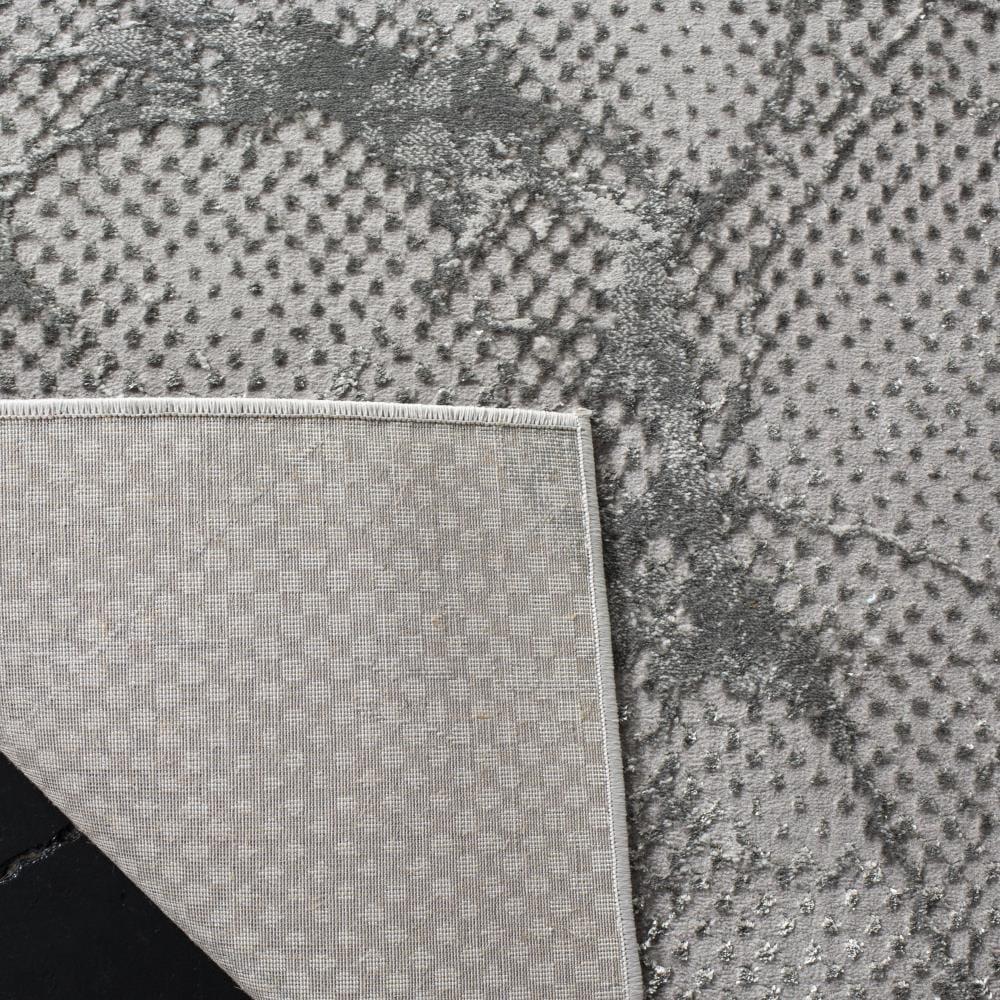 Lurex LUR187 Power Loomed Area Rug - Grey/Grey - 6'7"x6'7" - Safavieh