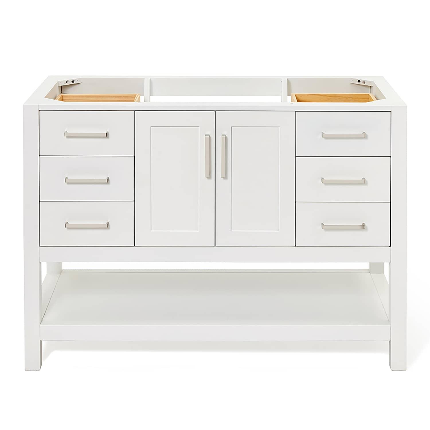 48'' White Solid Wood Single Bathroom Vanity Base