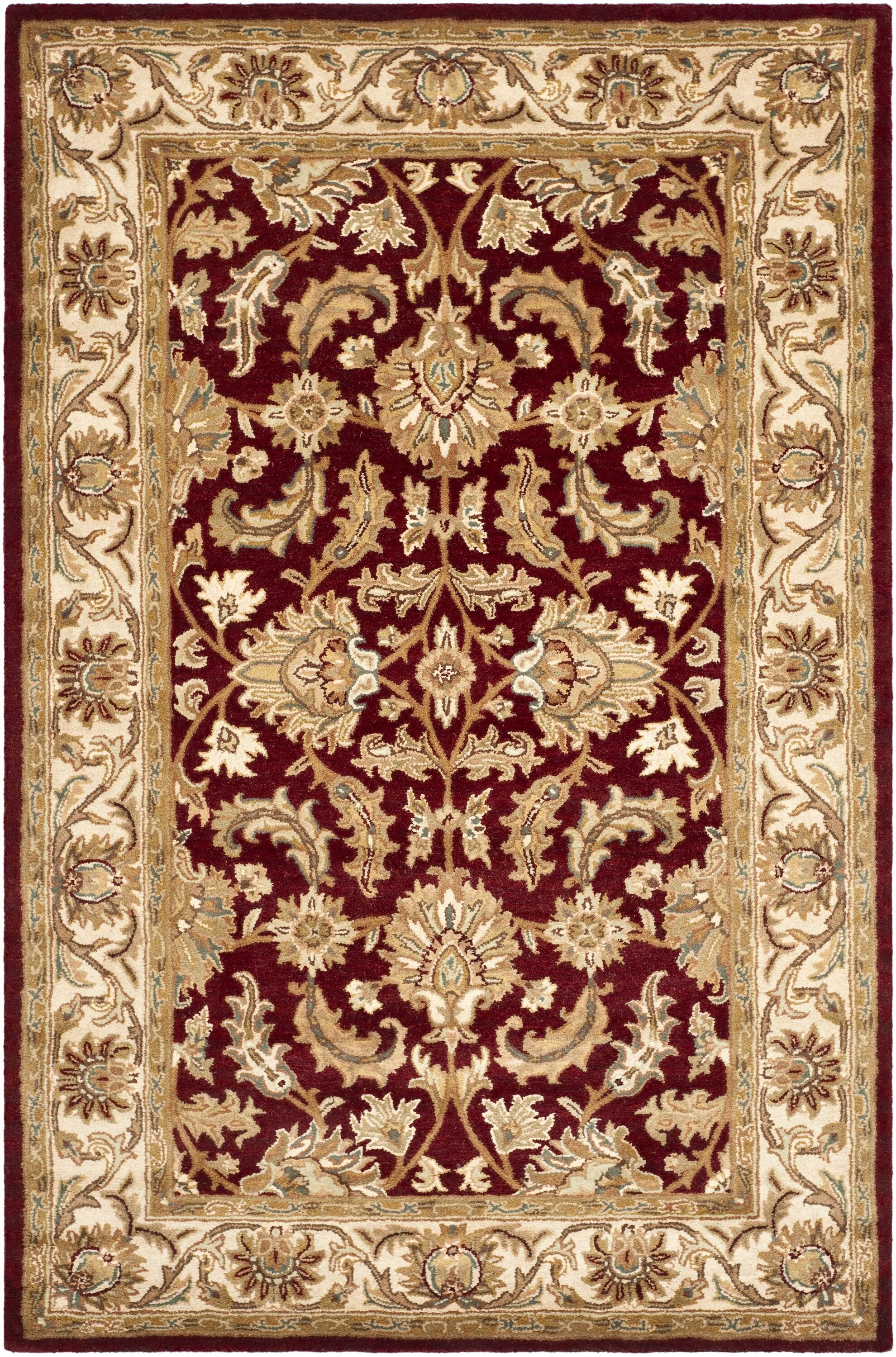 Heritage HG628 Hand Tufted Area Rug - Red/Ivory - 6'x9' - Safavieh.