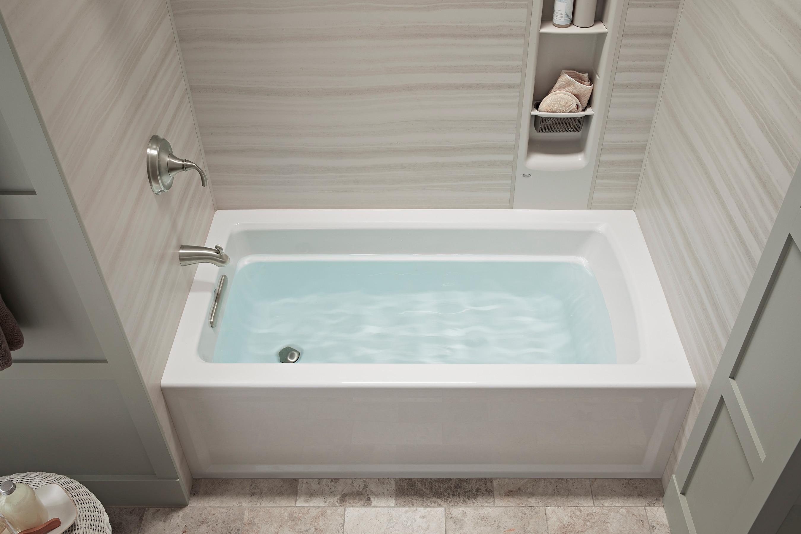Archer® 60" x 32" Acrylic Alcove Soaking Bathtub with Comfort Depth