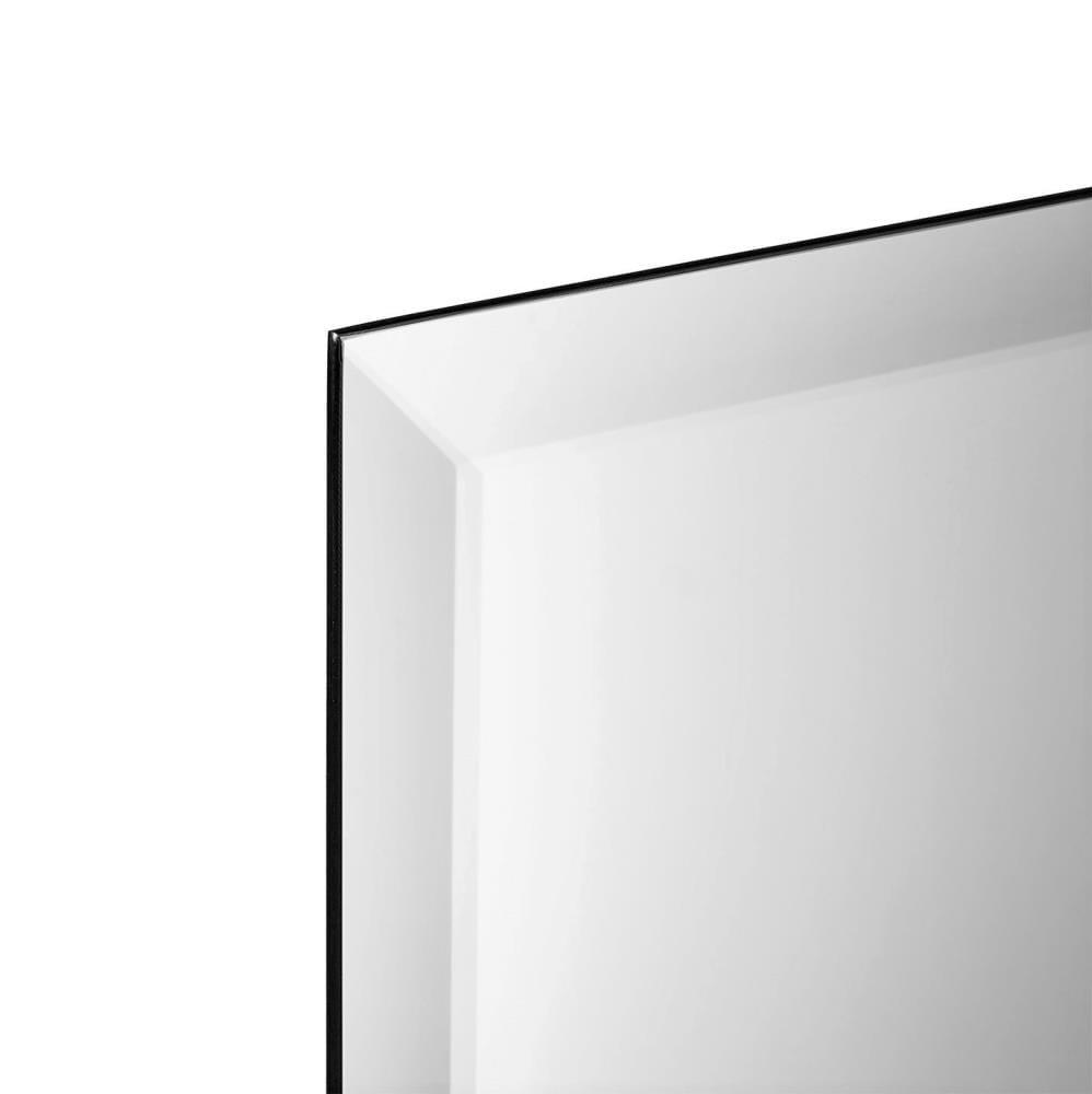 Ruomeng Rectangle Wall Mirror Frameless Bathroom Mirror 16” x 24" Beveled Edge Mirror for Vanity and Entryway