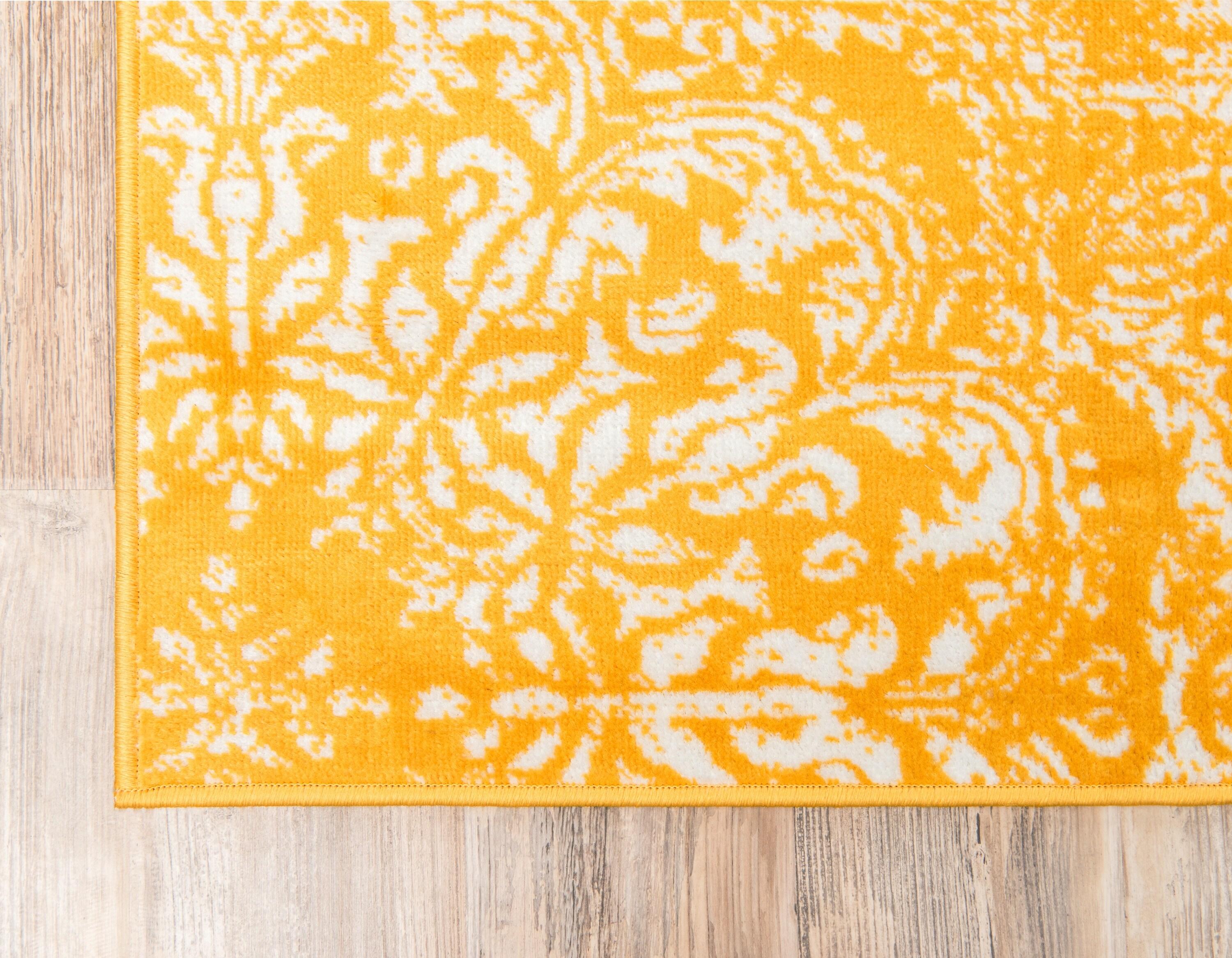 Unique Loom 6' 0 x 6' 0 Sofia Grand Yellow Area Rug