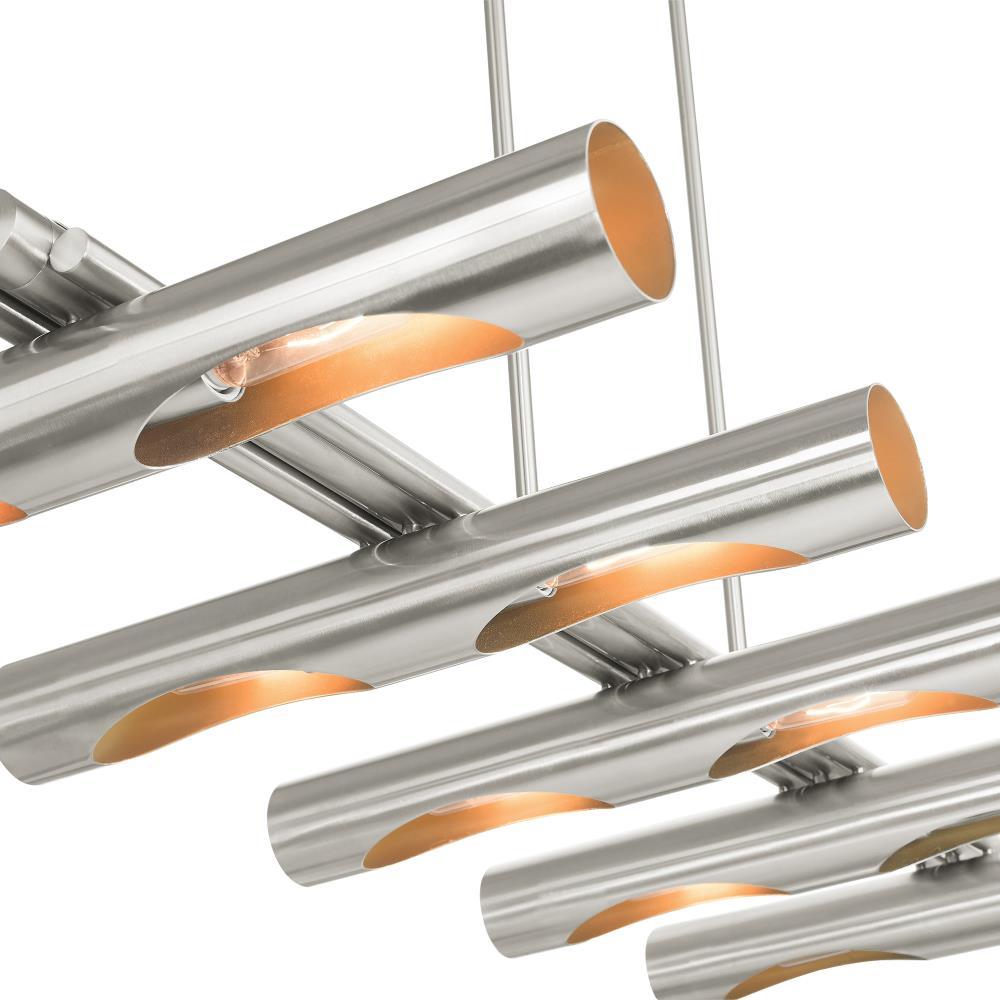 Livex Lighting Novato 10 - Light Chandelier in  Brushed Nickel
