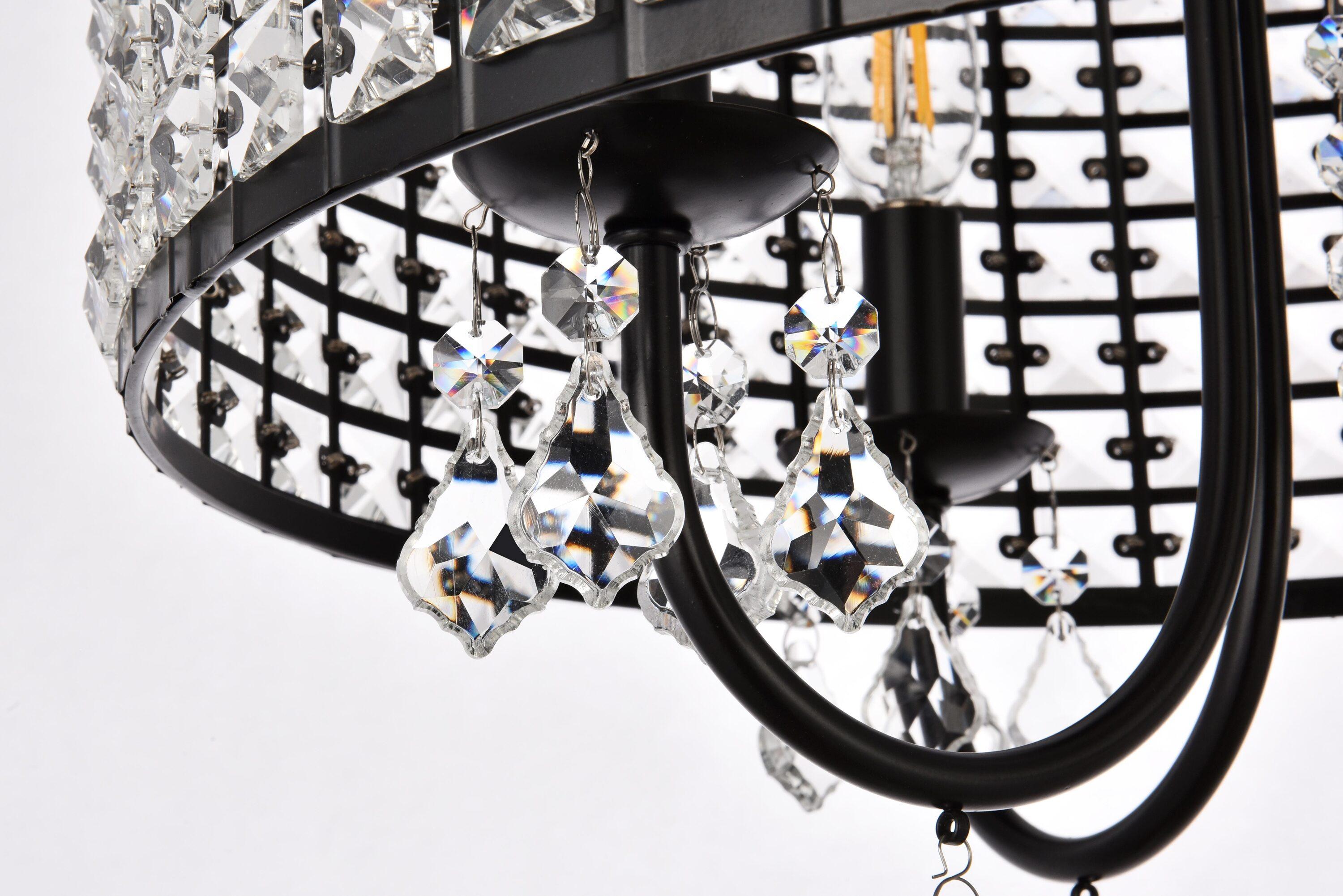 Elise 17 inch pendant in black