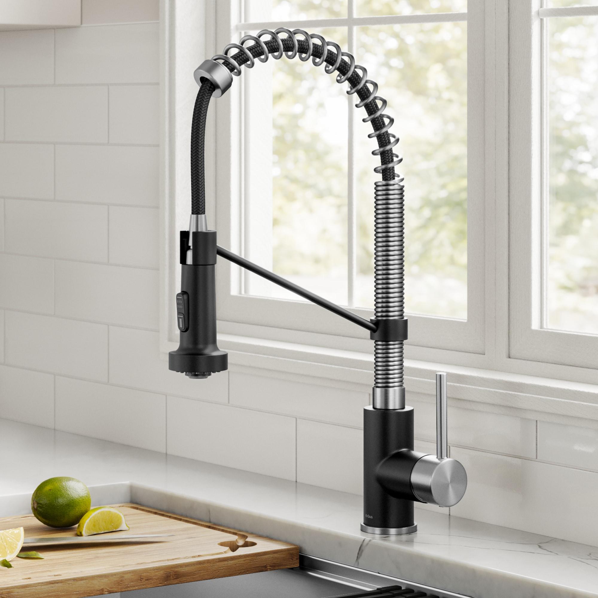 KRAUS Bolden Commercial Style 2-Function Single Handle Pull Down Kitchen Faucet